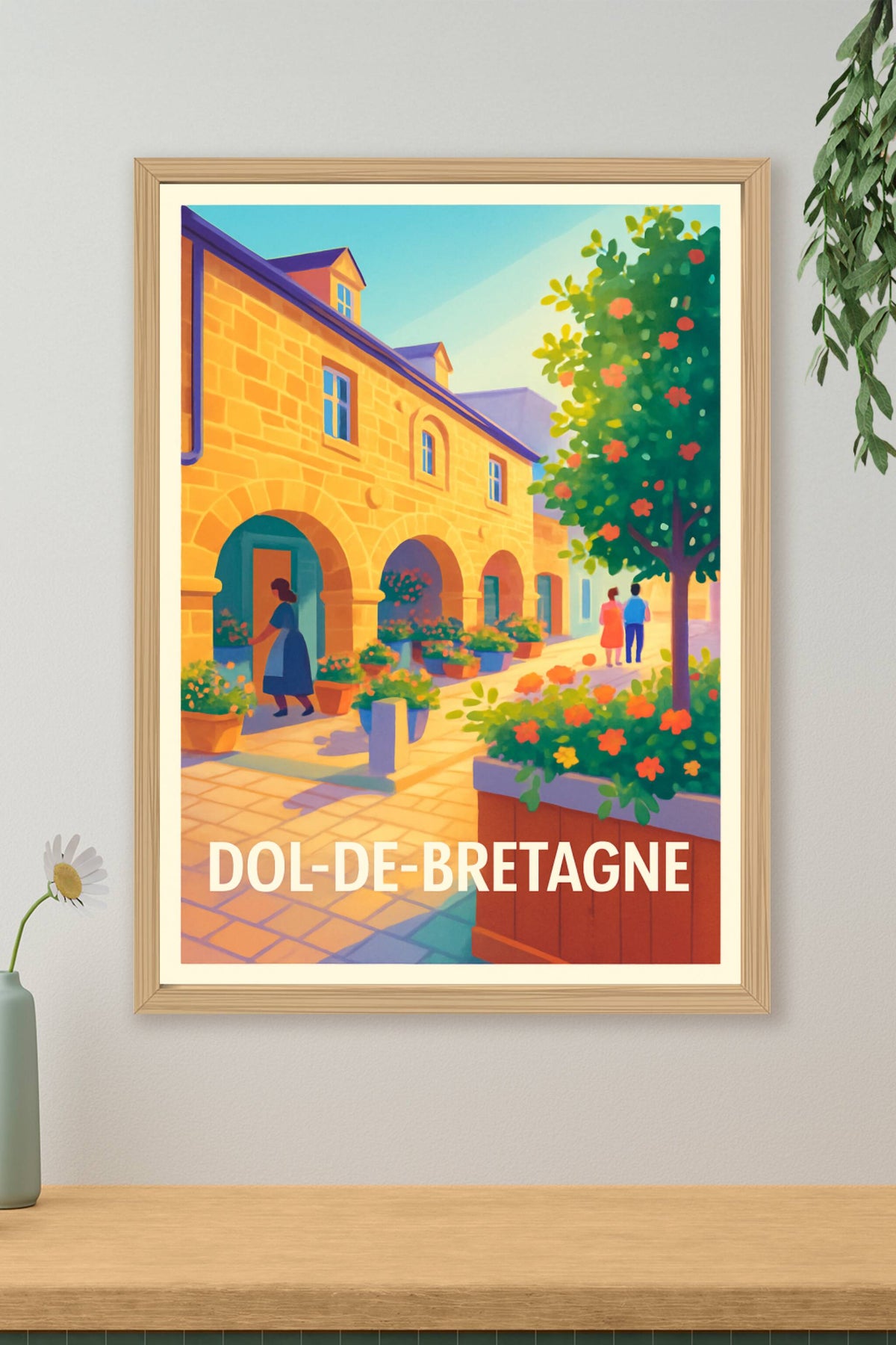 Affiche Dol-de-Bretagne — Charme et lumière bretonne · poster d'art de Dol-de-Bretagne