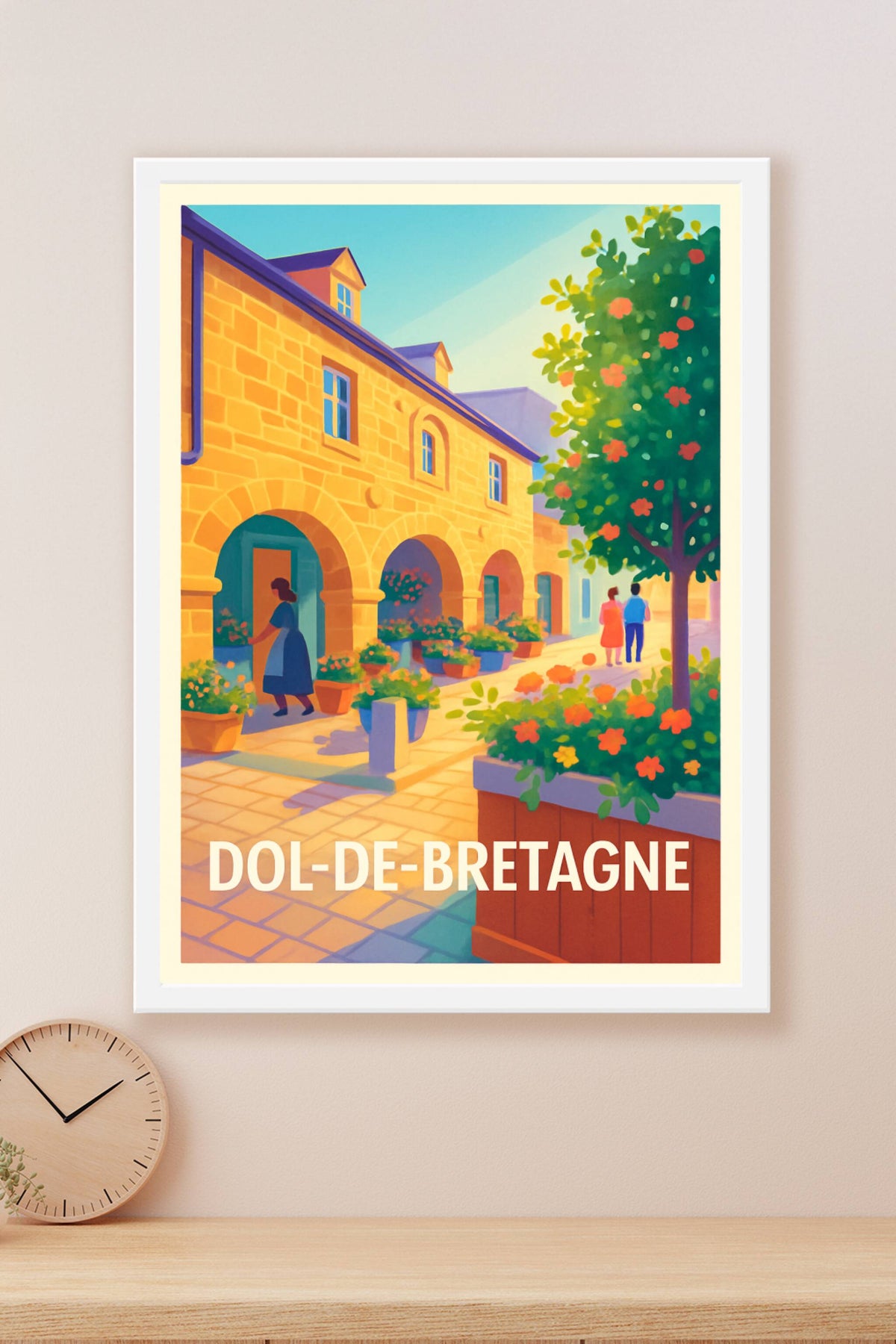 Affiche Dol-de-Bretagne — Charme et lumière bretonne · poster d'art de Dol-de-Bretagne