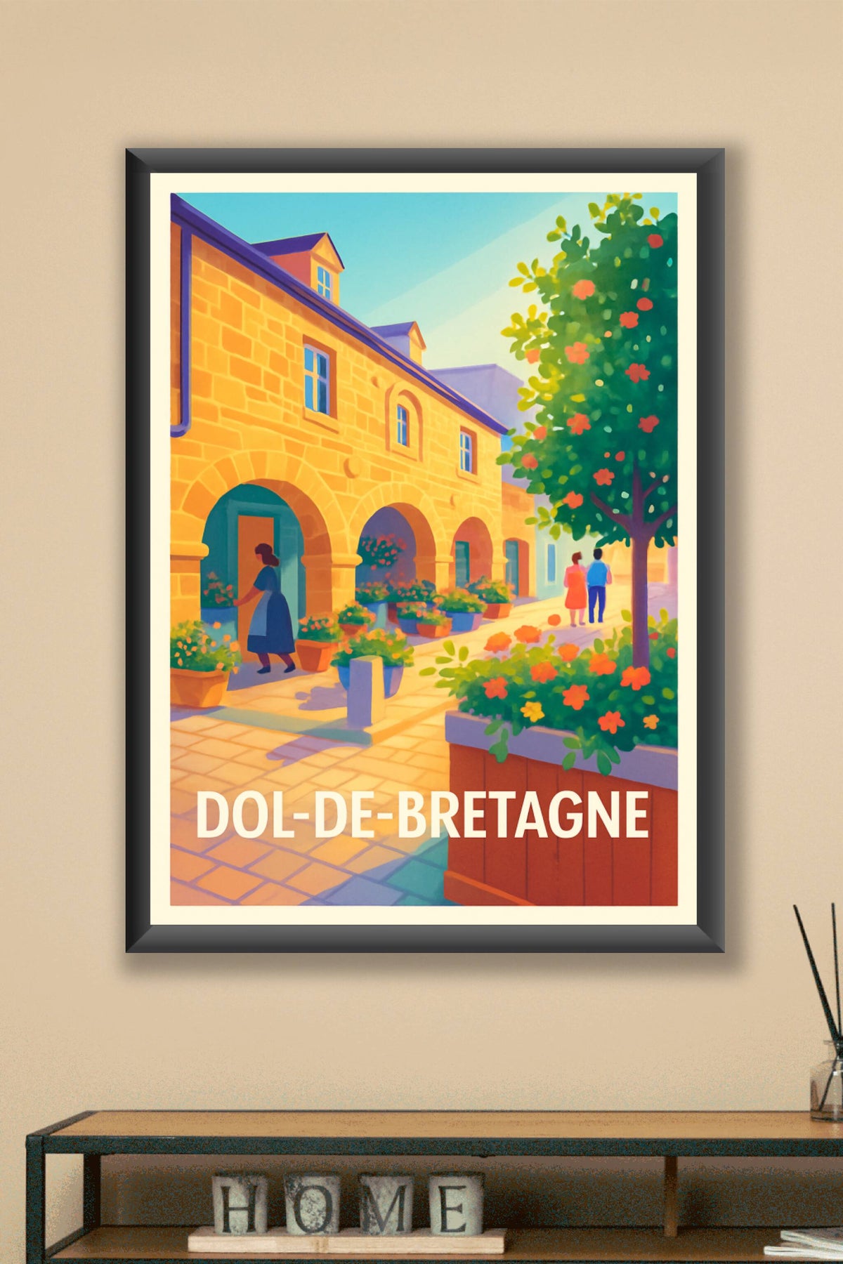 Affiche Dol-de-Bretagne — Charme et lumière bretonne · poster d'art de Dol-de-Bretagne