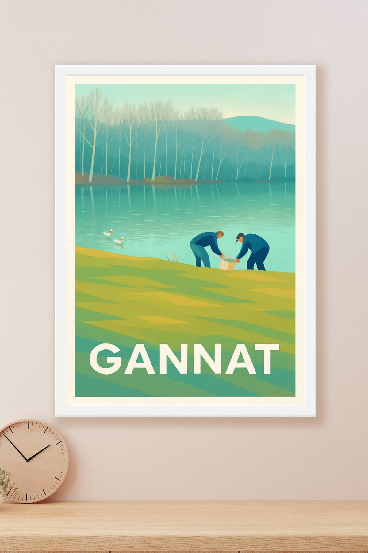 Affiche Gannat — Sérénité au bord de l'eau · poster d'art de Gannat