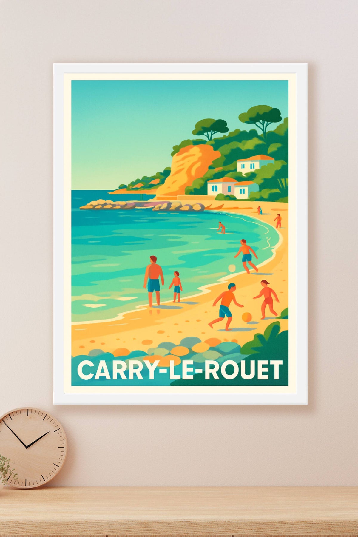 Affiche Carry-le-Rouet — Escapade ensoleillée sur la Côte Bleue · poster d'art de Carry-le-Rouet