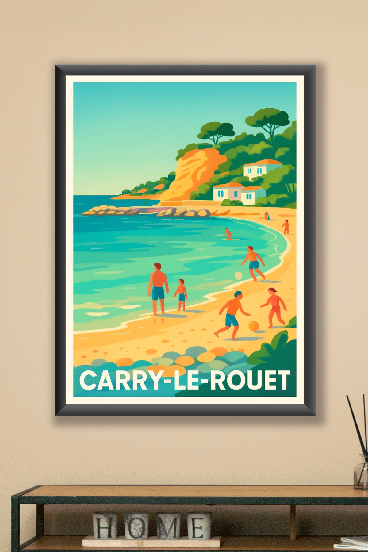 Affiche Carry-le-Rouet — Escapade ensoleillée sur la Côte Bleue · poster d'art de Carry-le-Rouet