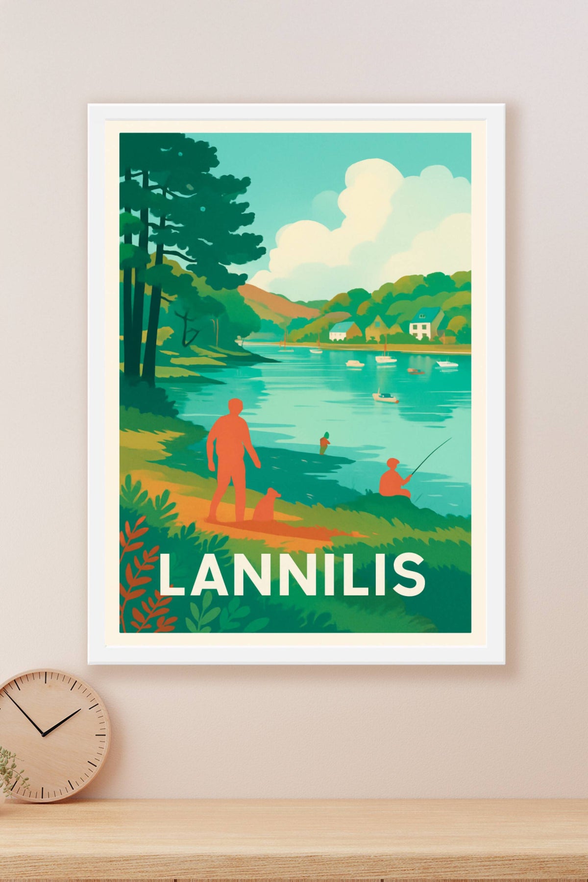 Affiche Lannilis — Sérénité au bord de l'eau · poster d'art de Lannilis