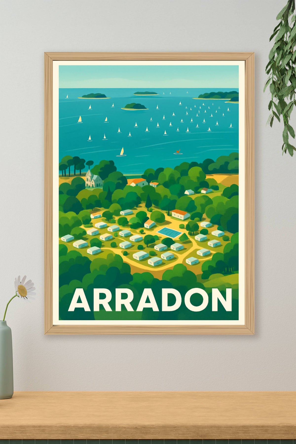 Affiche Arradon — Escapade paisible au bord du Golfe · poster d'art de Arradon