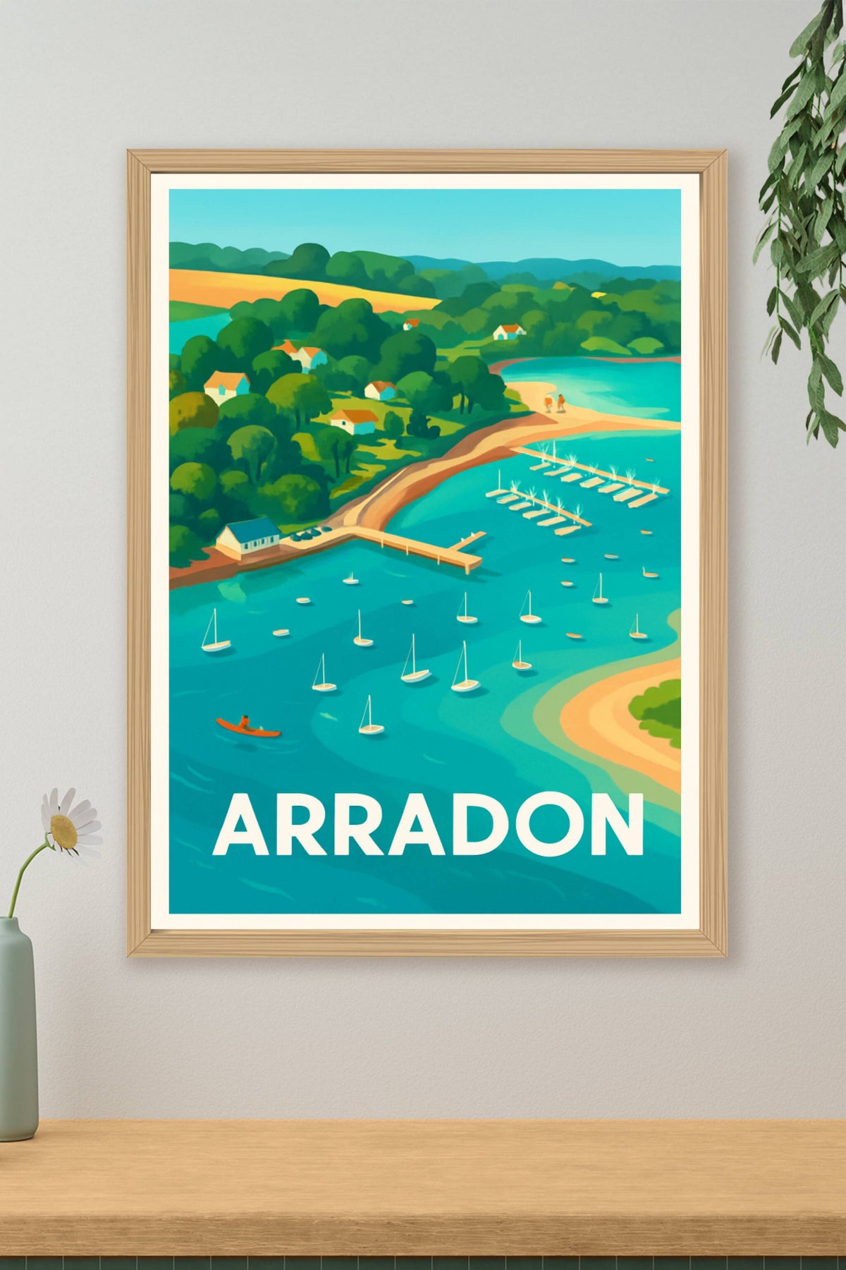 Affiche Arradon — Évasion marine et paysages verdoyants · poster d'art de Arradon