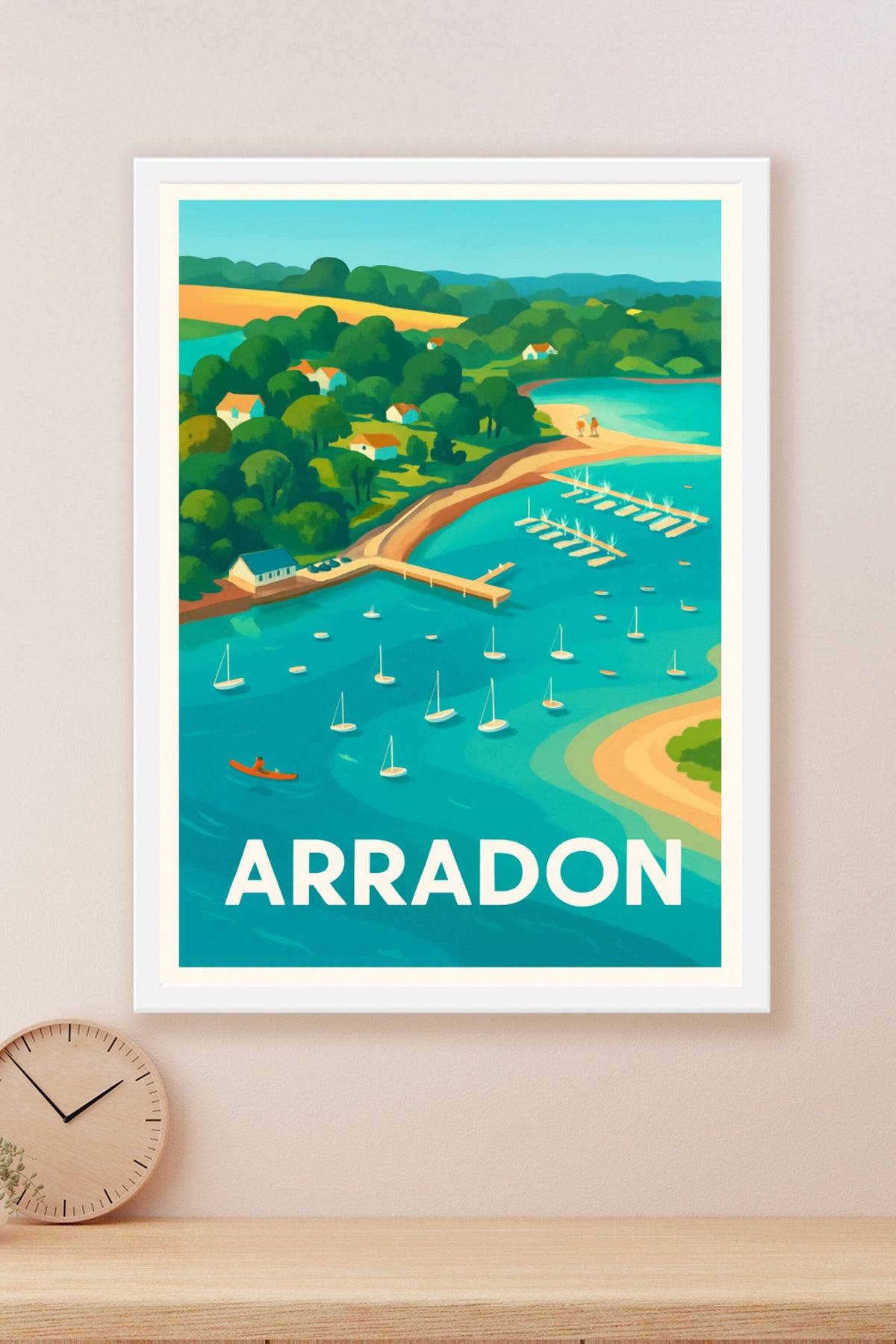 Affiche Arradon — Évasion marine et paysages verdoyants · poster d'art de Arradon