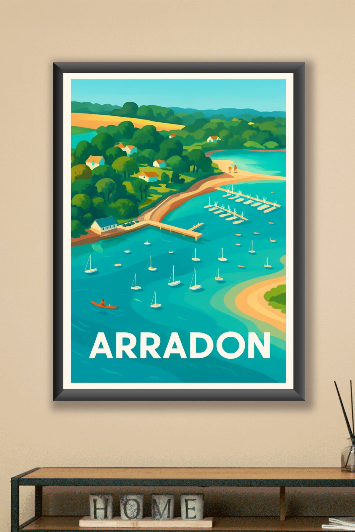 Affiche Arradon — Évasion marine et paysages verdoyants · poster d'art de Arradon