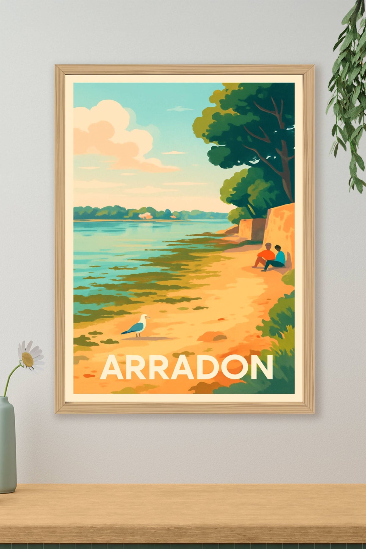 Affiche Arradon — Évasion paisible au bord de l'eau · poster d'art de Arradon