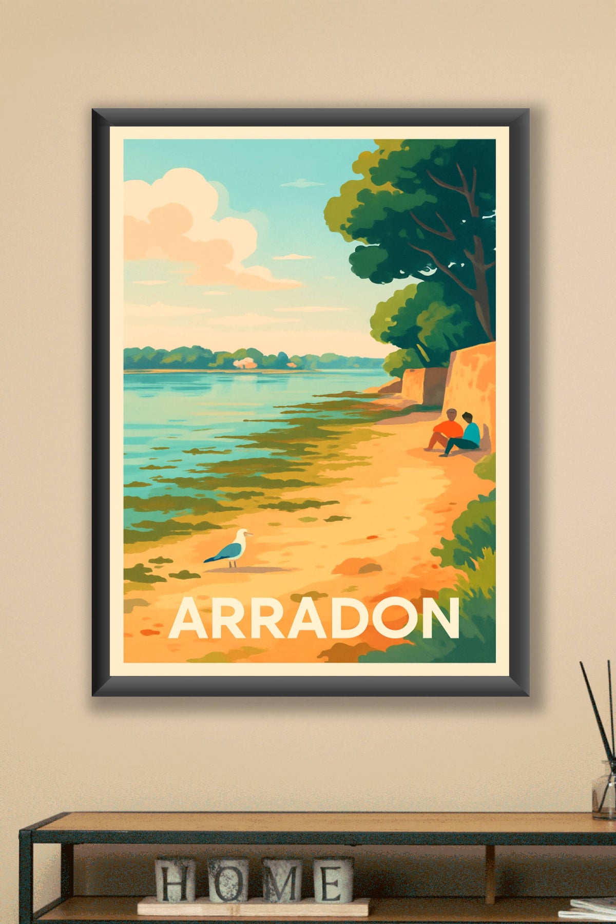 Affiche Arradon — Évasion paisible au bord de l'eau · poster d'art de Arradon