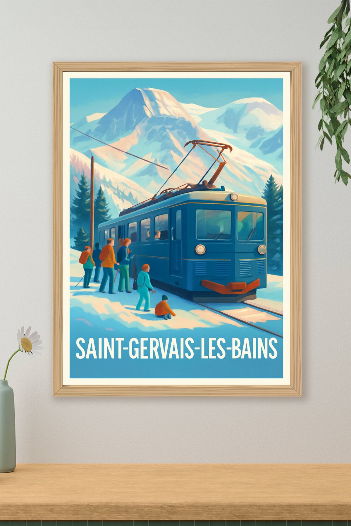 Affiche Saint-Gervais-les-Bains — Échappée Belle en Montagne · poster d'art de Saint-Gervais-les-Bains