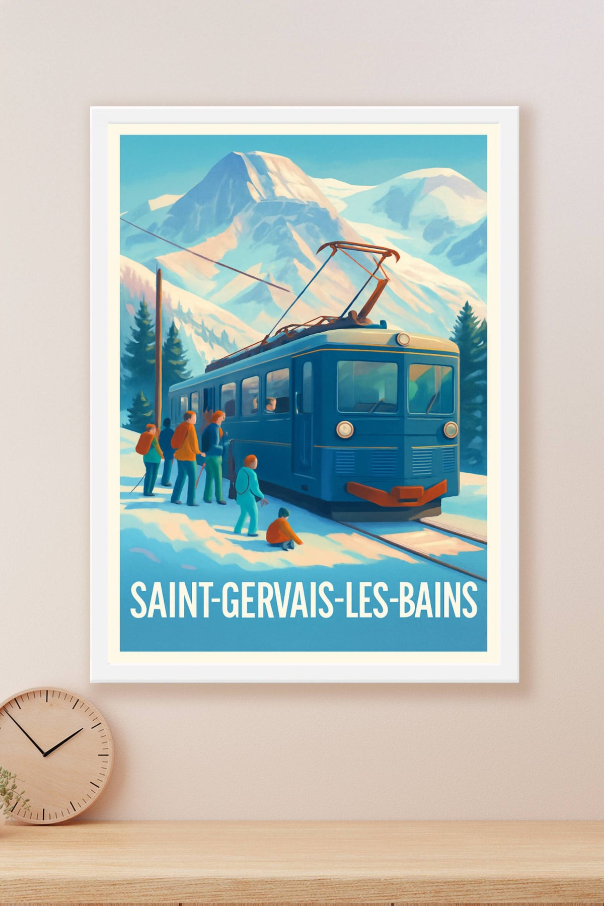 Affiche Saint-Gervais-les-Bains — Échappée Belle en Montagne · poster d'art de Saint-Gervais-les-Bains