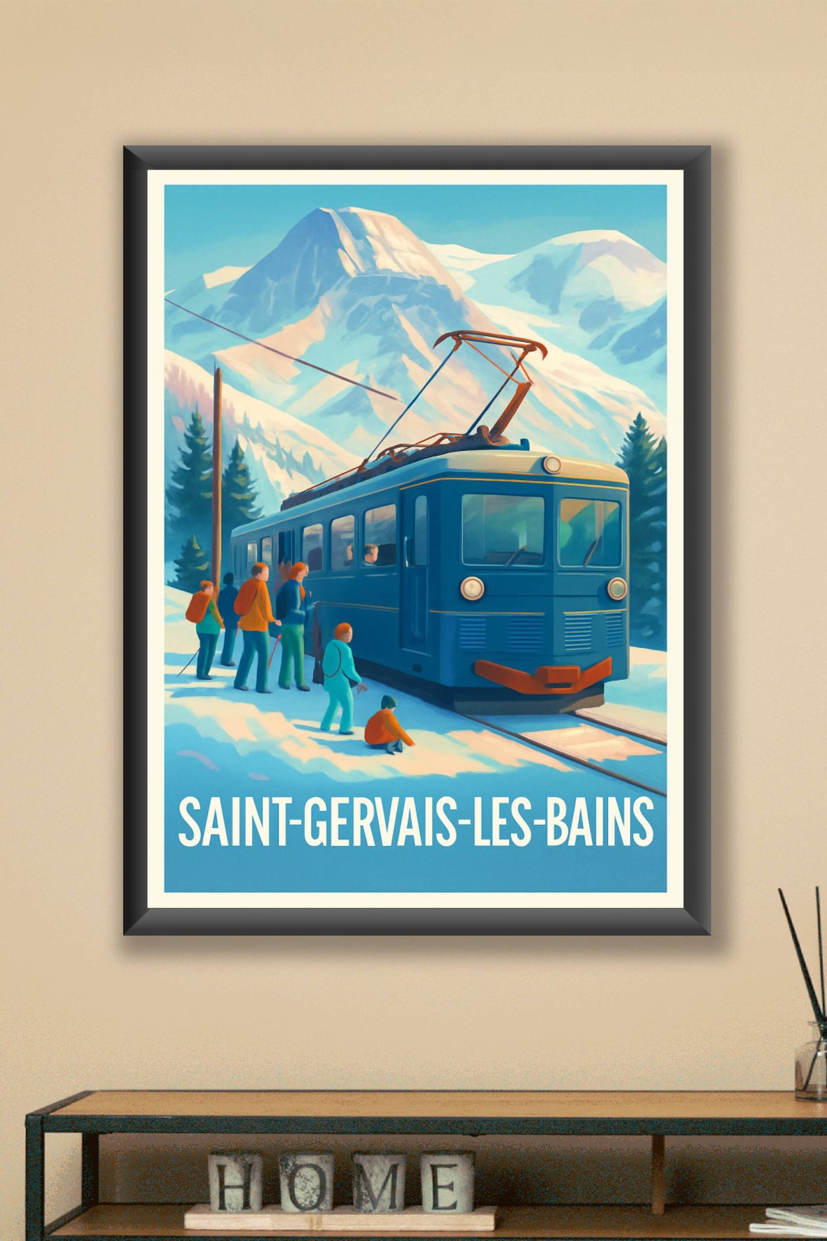 Affiche Saint-Gervais-les-Bains — Échappée Belle en Montagne · poster d'art de Saint-Gervais-les-Bains