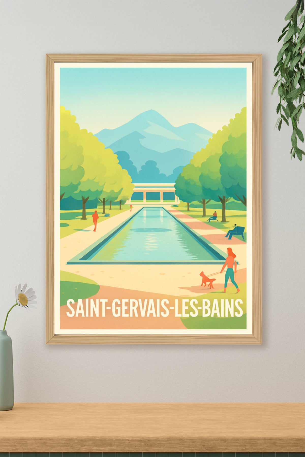 Affiche Saint-Gervais-les-Bains — Évasion Nature et Sérénité · poster d'art de Saint-Gervais-les-Bains