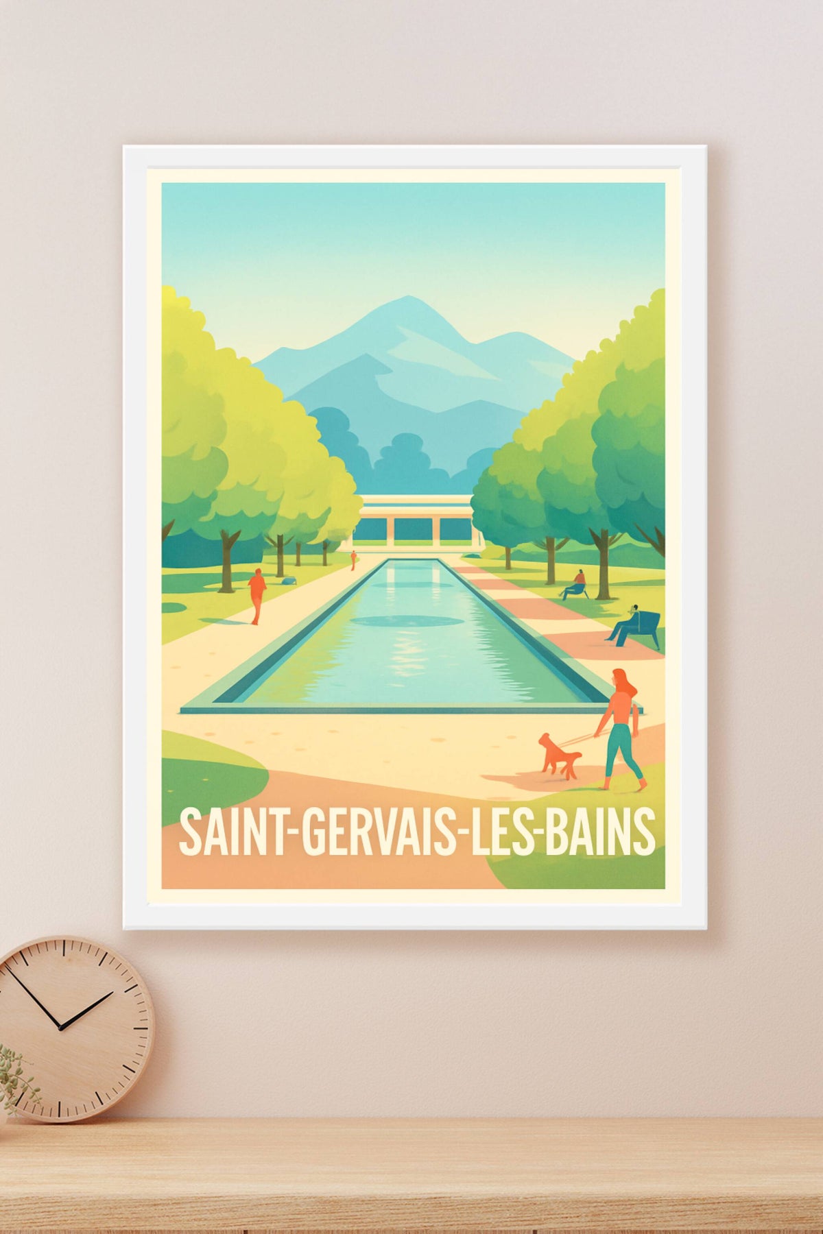 Affiche Saint-Gervais-les-Bains — Évasion Nature et Sérénité · poster d'art de Saint-Gervais-les-Bains