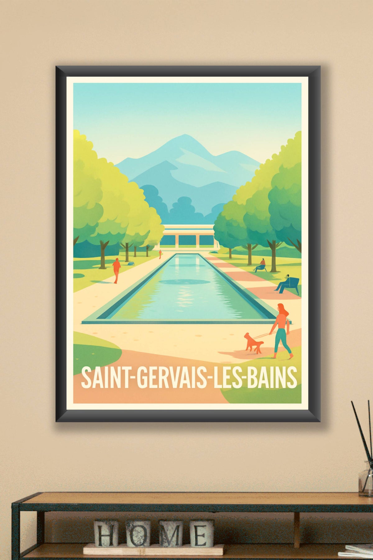 Affiche Saint-Gervais-les-Bains — Évasion Nature et Sérénité · poster d'art de Saint-Gervais-les-Bains