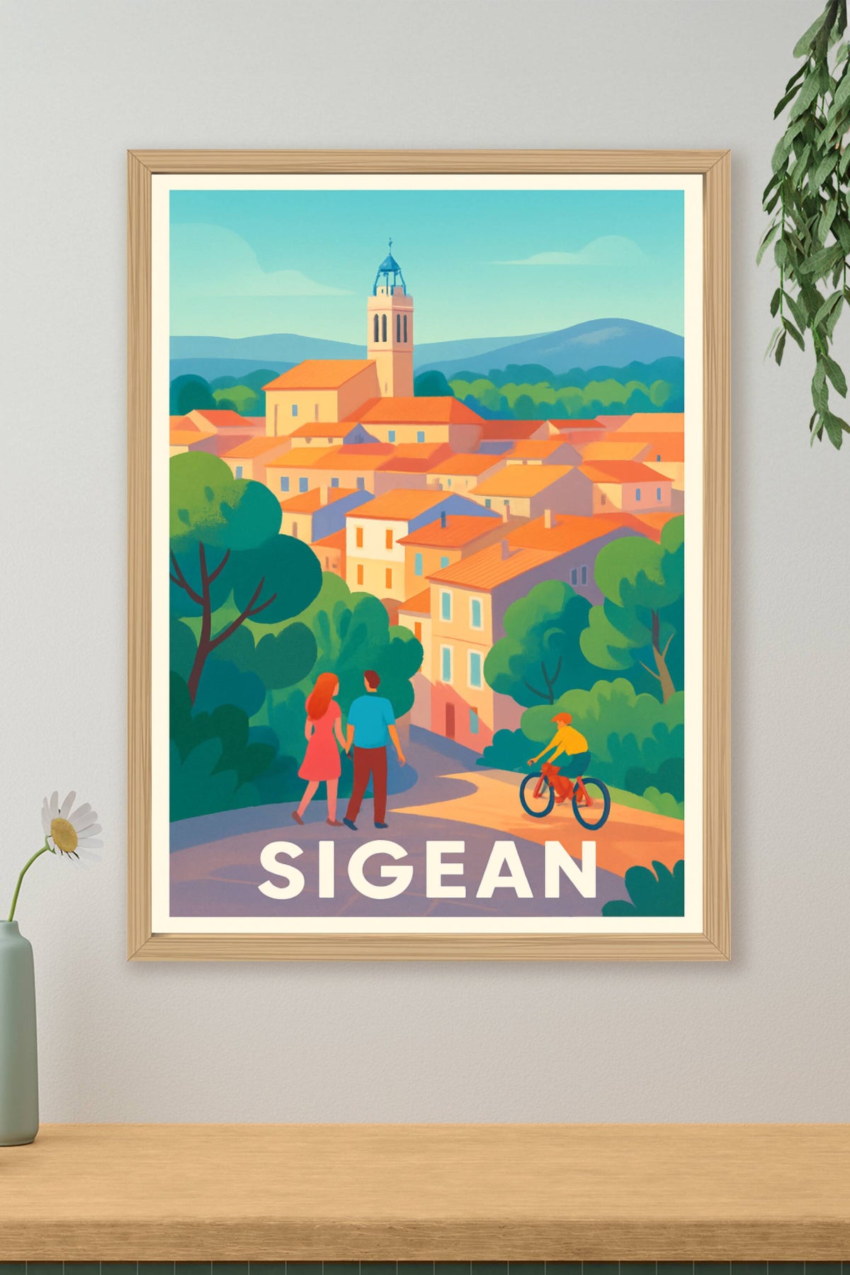 Affiche Sigean — Charmante balade au cœur du village · poster d'art de Sigean