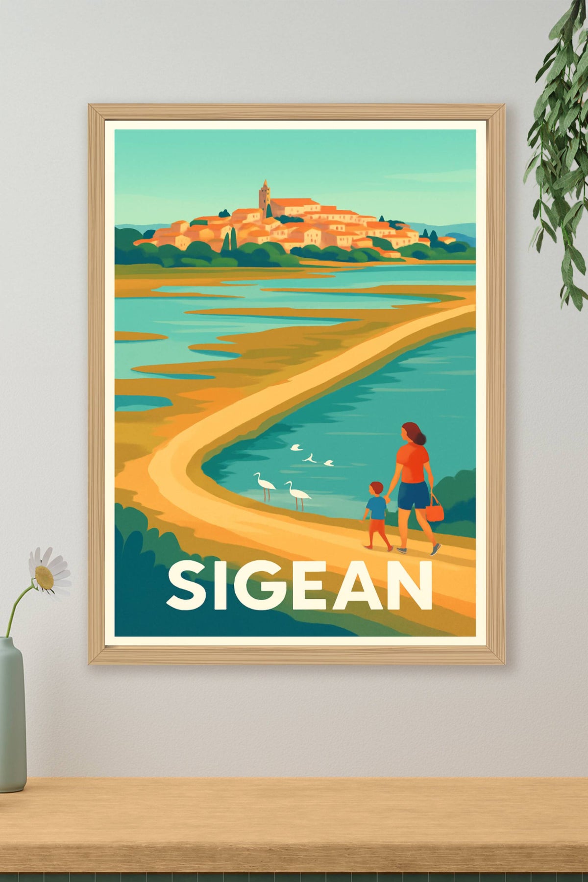 Affiche Sigean — Balade au cœur des étangs sauvages · poster d'art de Sigean