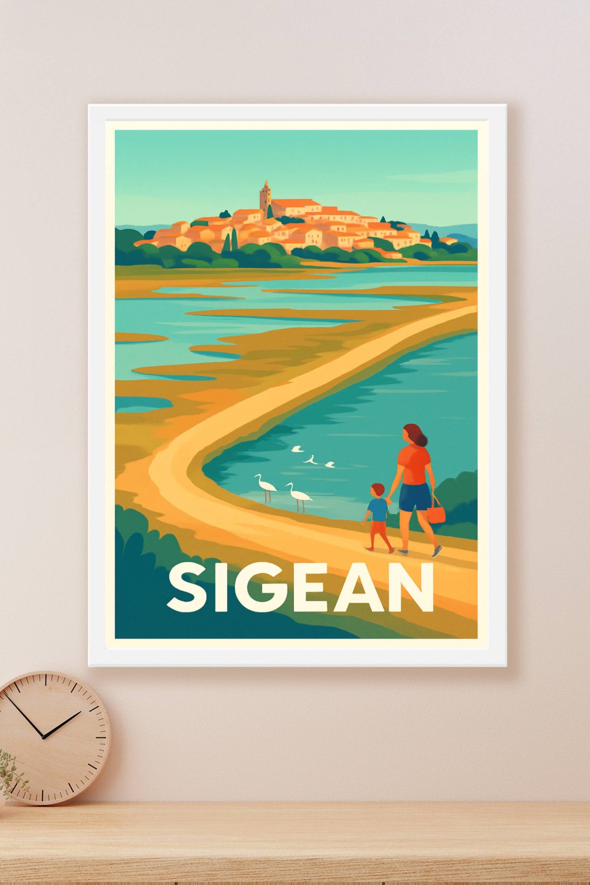 Affiche Sigean — Balade au cœur des étangs sauvages · poster d'art de Sigean