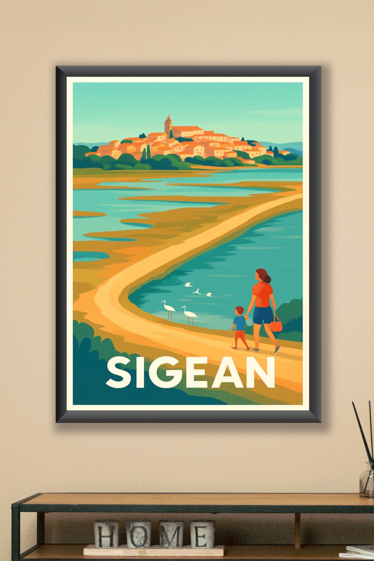 Affiche Sigean — Balade au cœur des étangs sauvages · poster d'art de Sigean