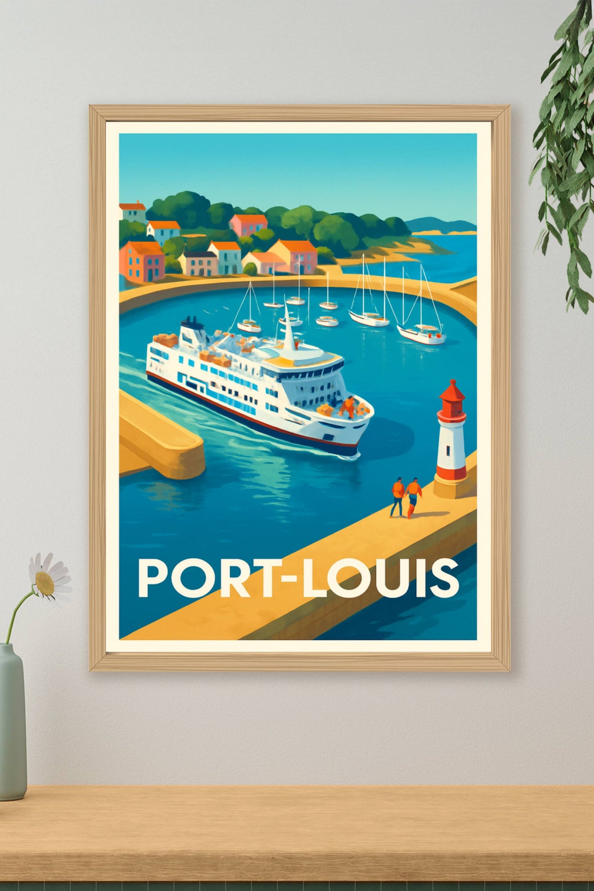 Affiche Port-Louis — L'élégance maritime bretonne · poster d'art de Port-Louis