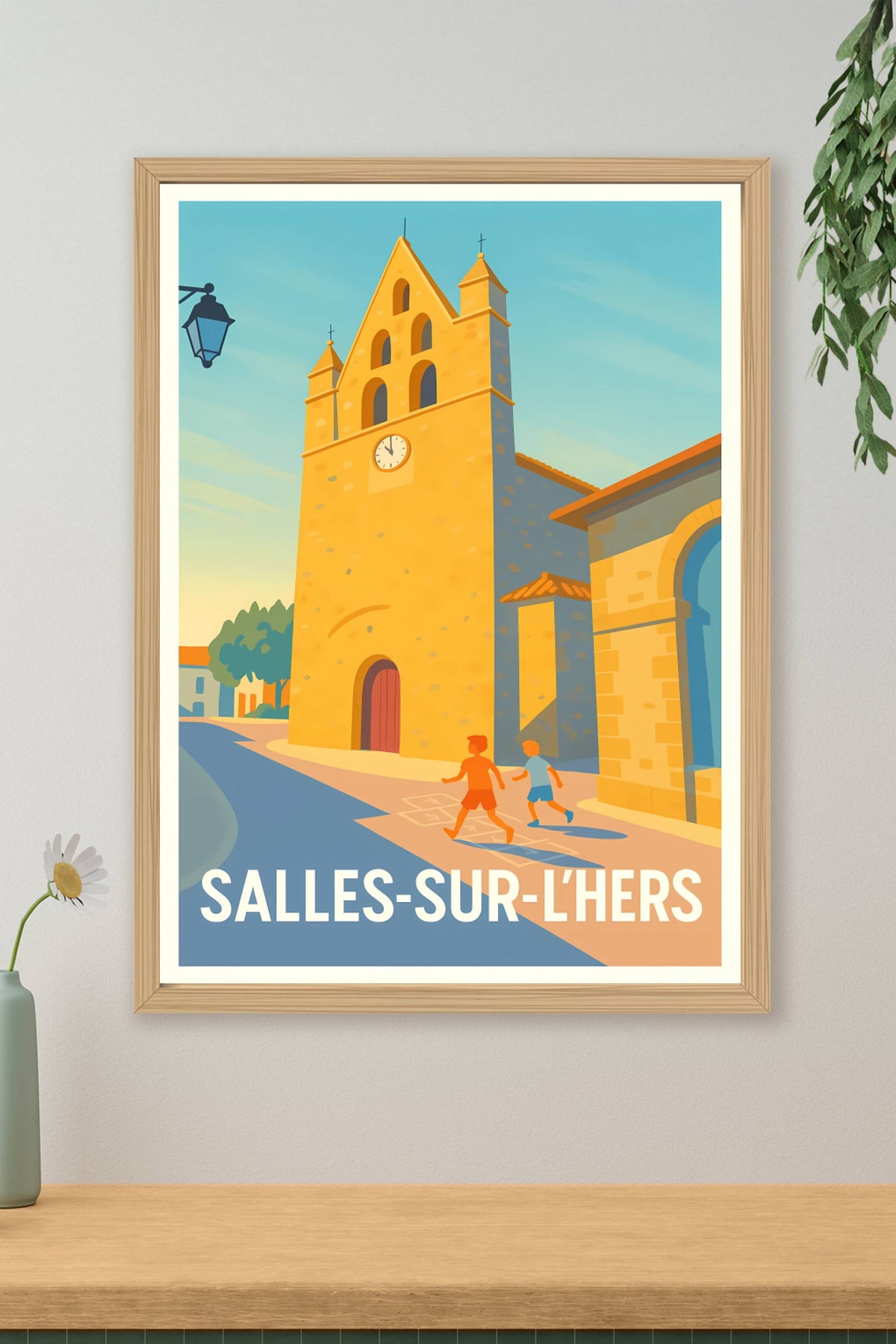 Affiche Salles-sur-l'Hers — Charme et lumière du village occitan · poster d'art de Salles-sur-l'Hers