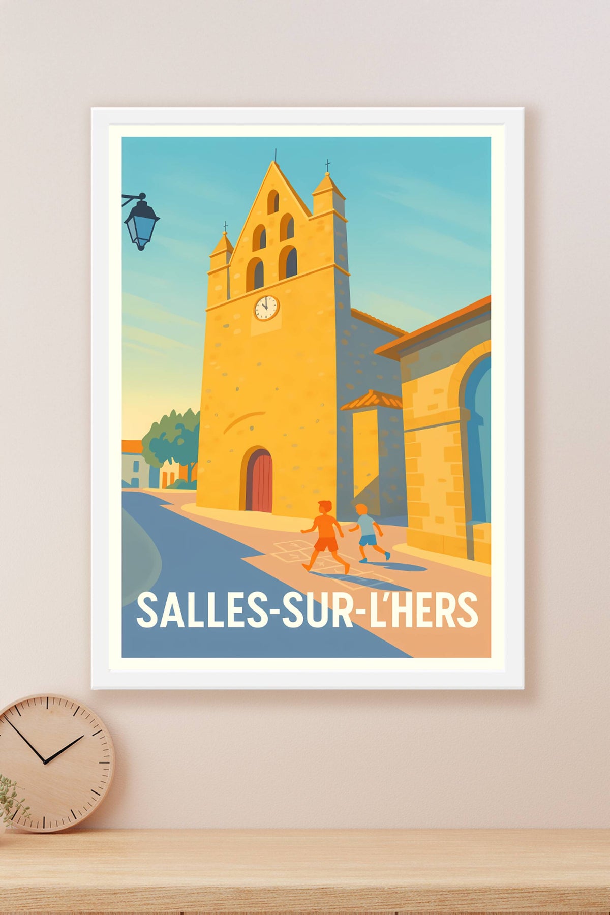 Affiche Salles-sur-l'Hers — Charme et lumière du village occitan · poster d'art de Salles-sur-l'Hers