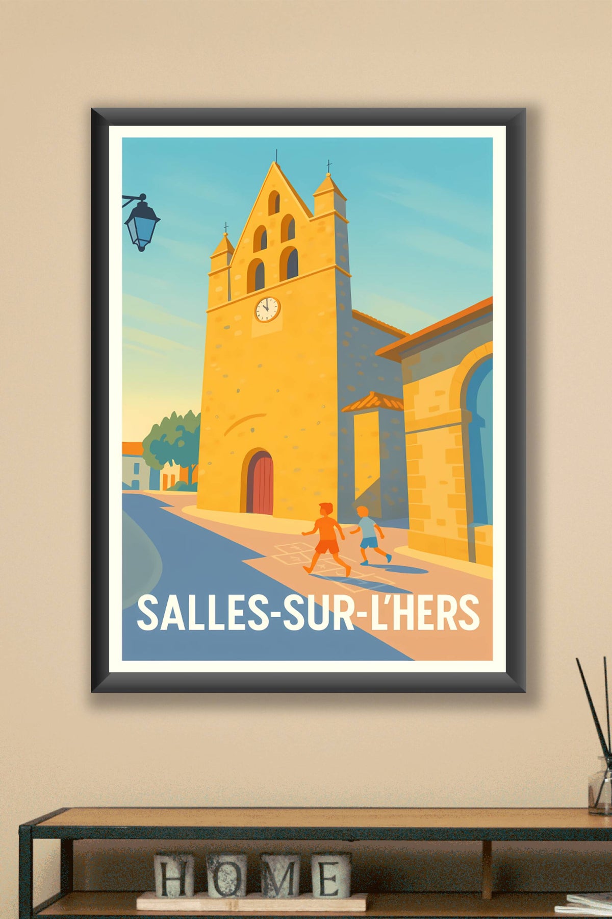 Affiche Salles-sur-l'Hers — Charme et lumière du village occitan · poster d'art de Salles-sur-l'Hers