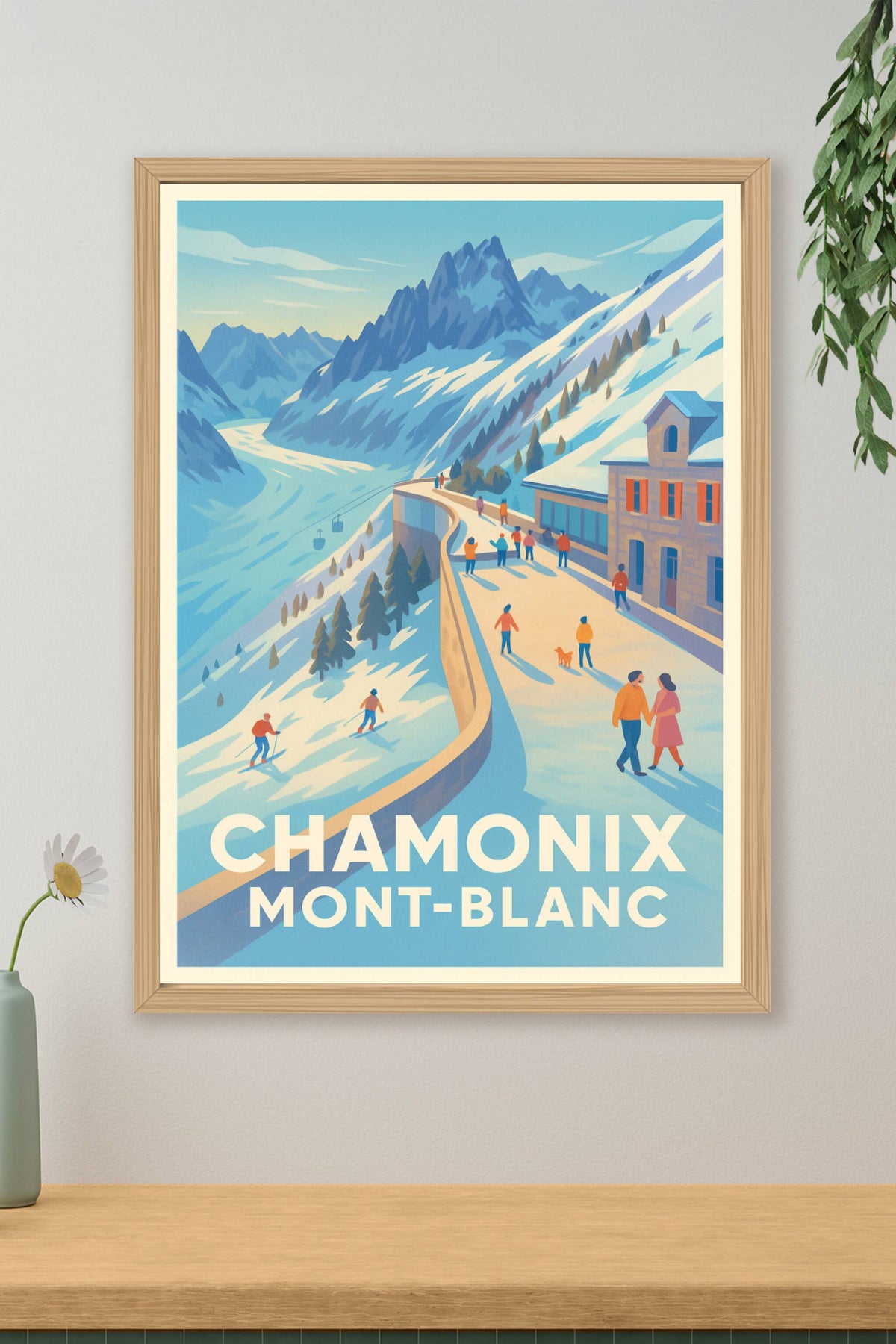 Affiche Chamonix — L'évasion alpine au Mont-Blanc · poster d'art de Chamonix