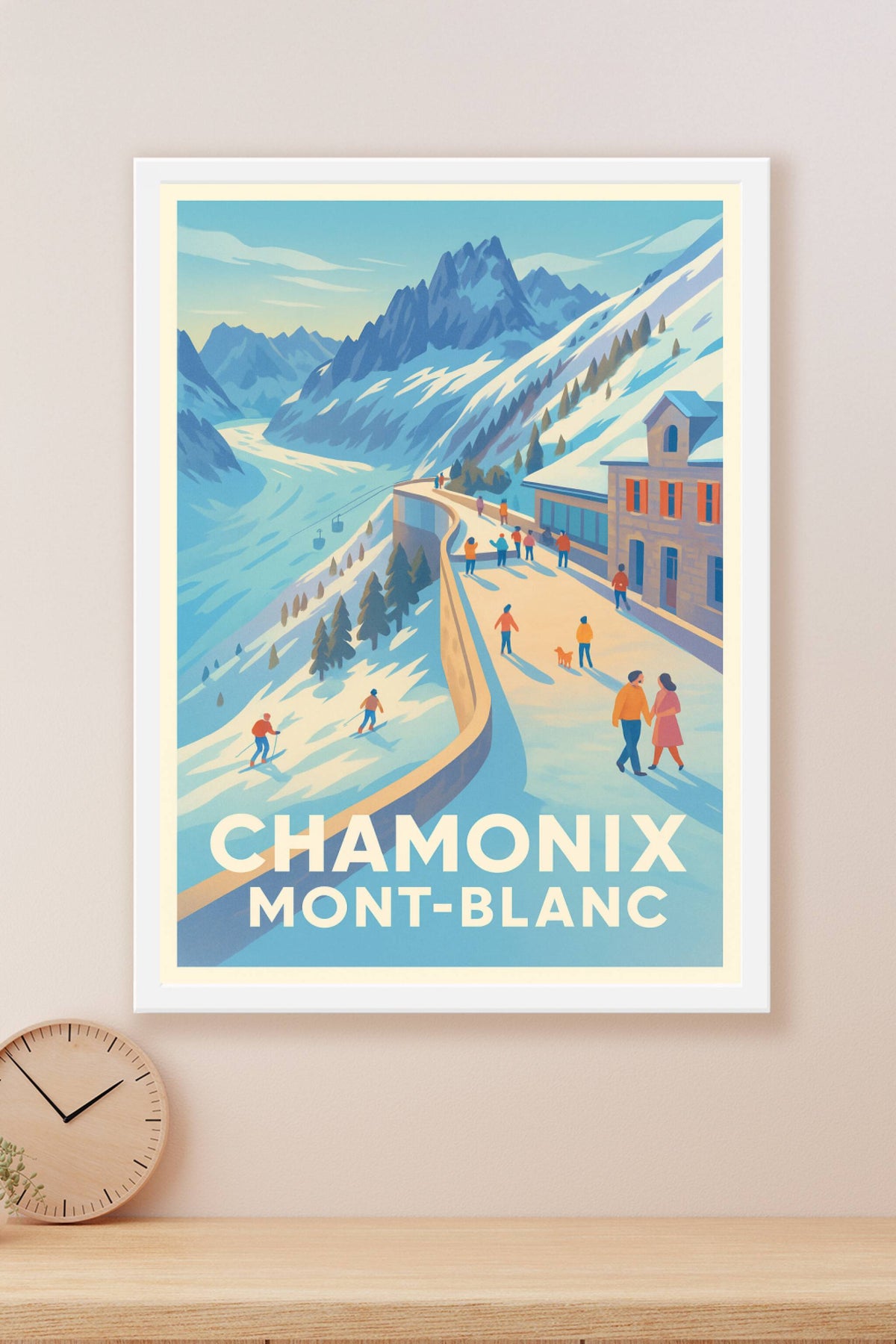 Affiche Chamonix — L'évasion alpine au Mont-Blanc · poster d'art de Chamonix