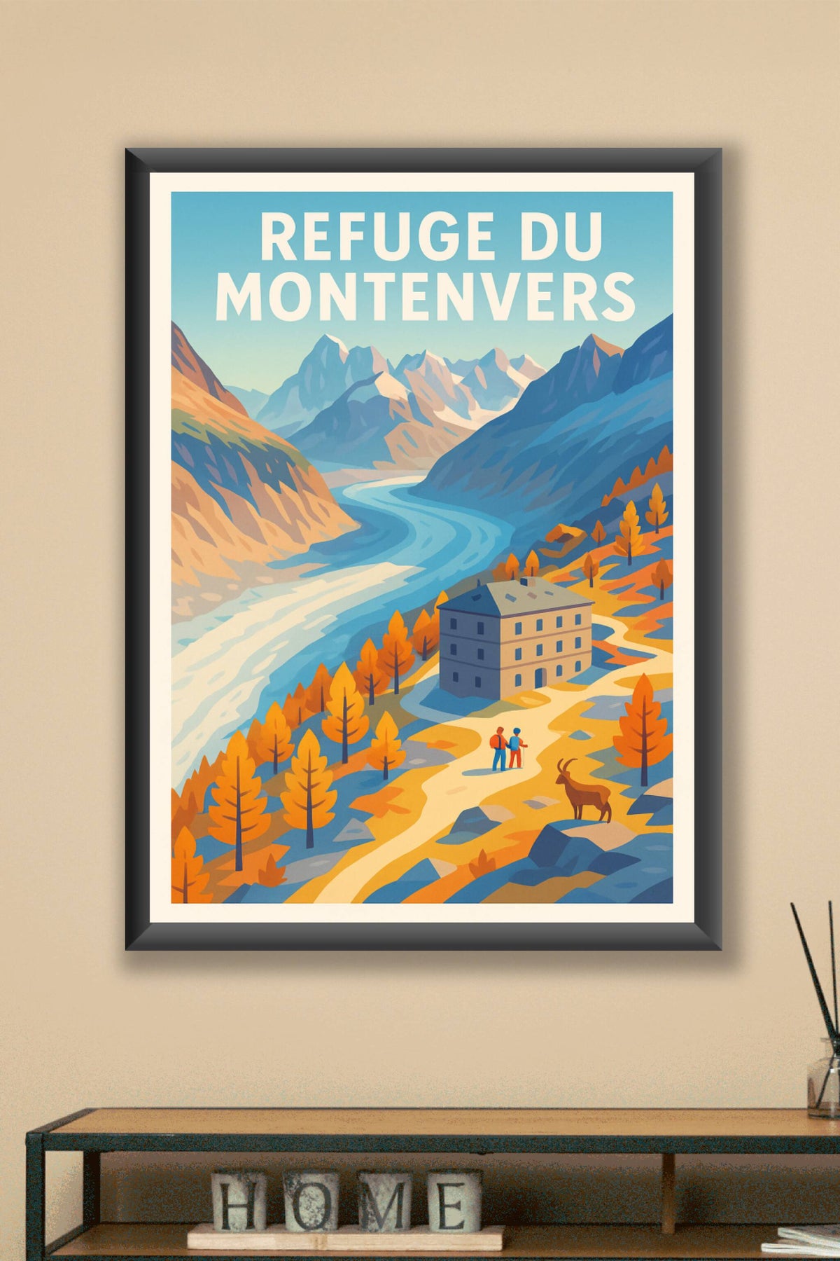 Affiche Montenvers — Évasion nature au cœur des Alpes · poster d'art de Montenvers