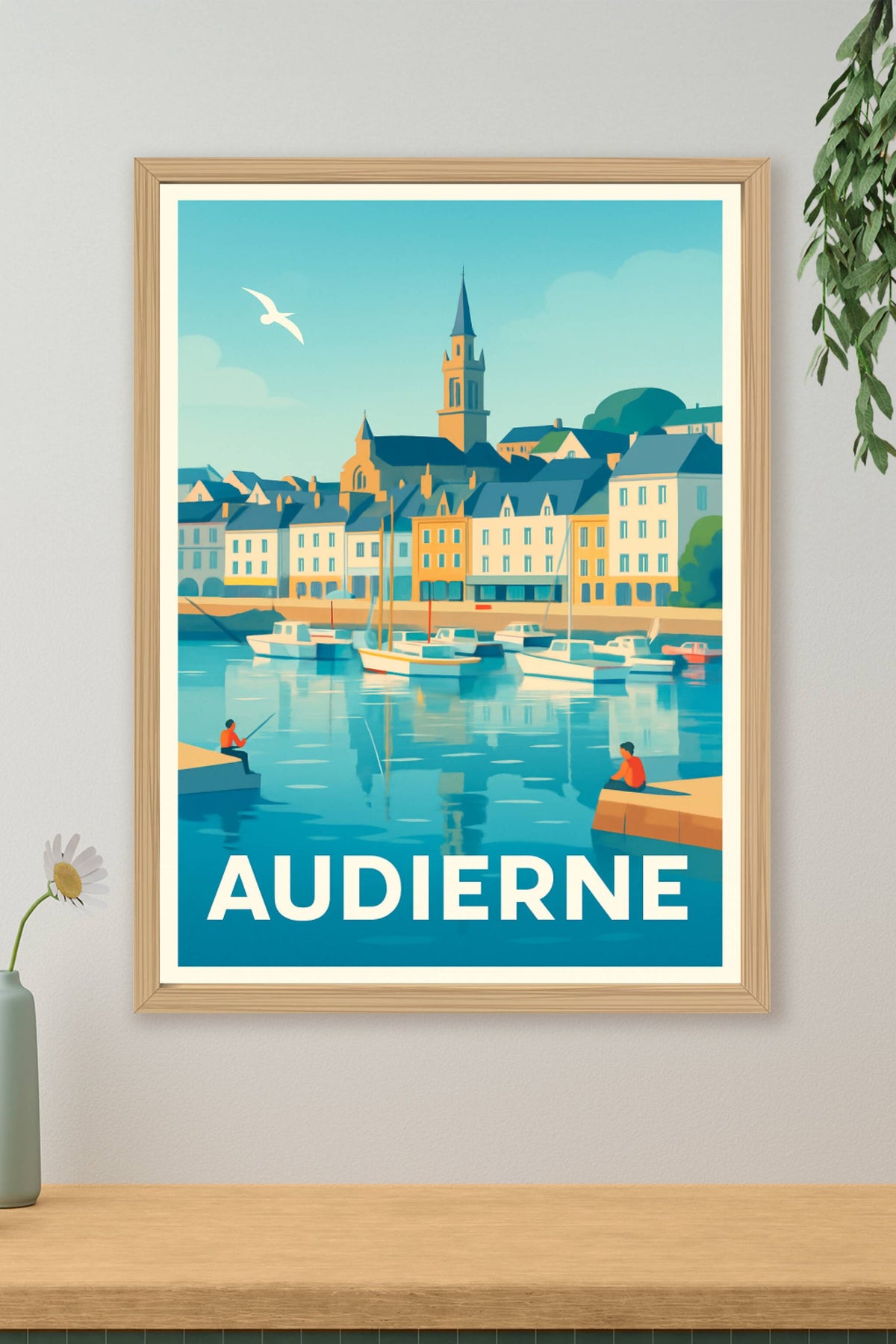 Affiche Audierne — Charme et sérénité du port breton · poster d'art de Audierne