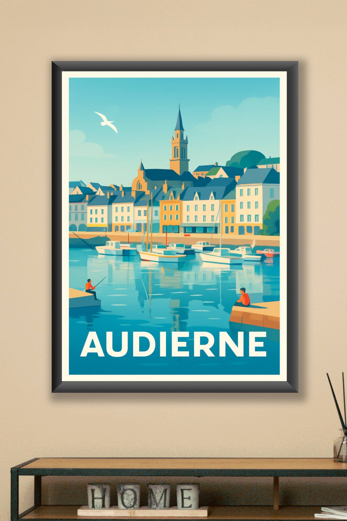 Affiche Audierne — Charme et sérénité du port breton · poster d'art de Audierne