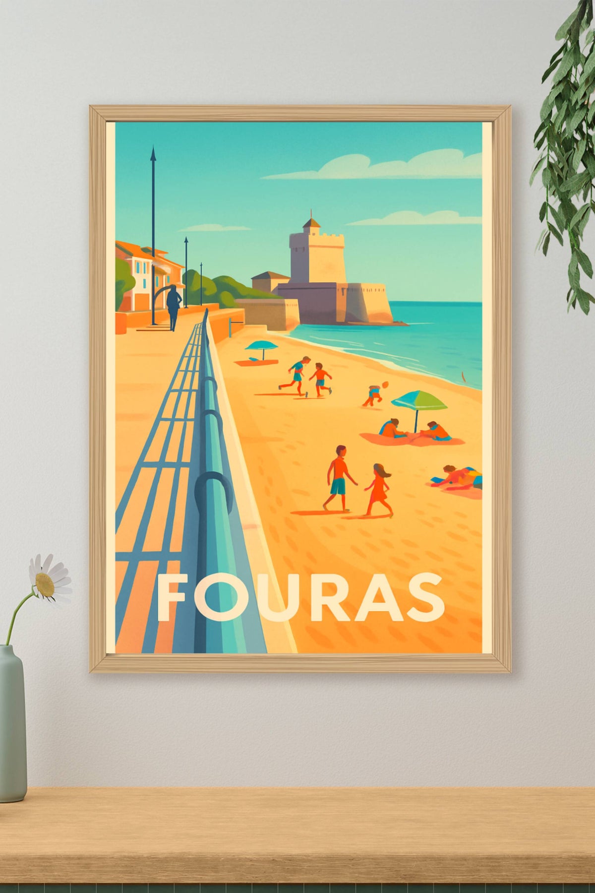 Affiche Fouras — Tranquillité et plages ensoleillées · poster d'art de Fouras