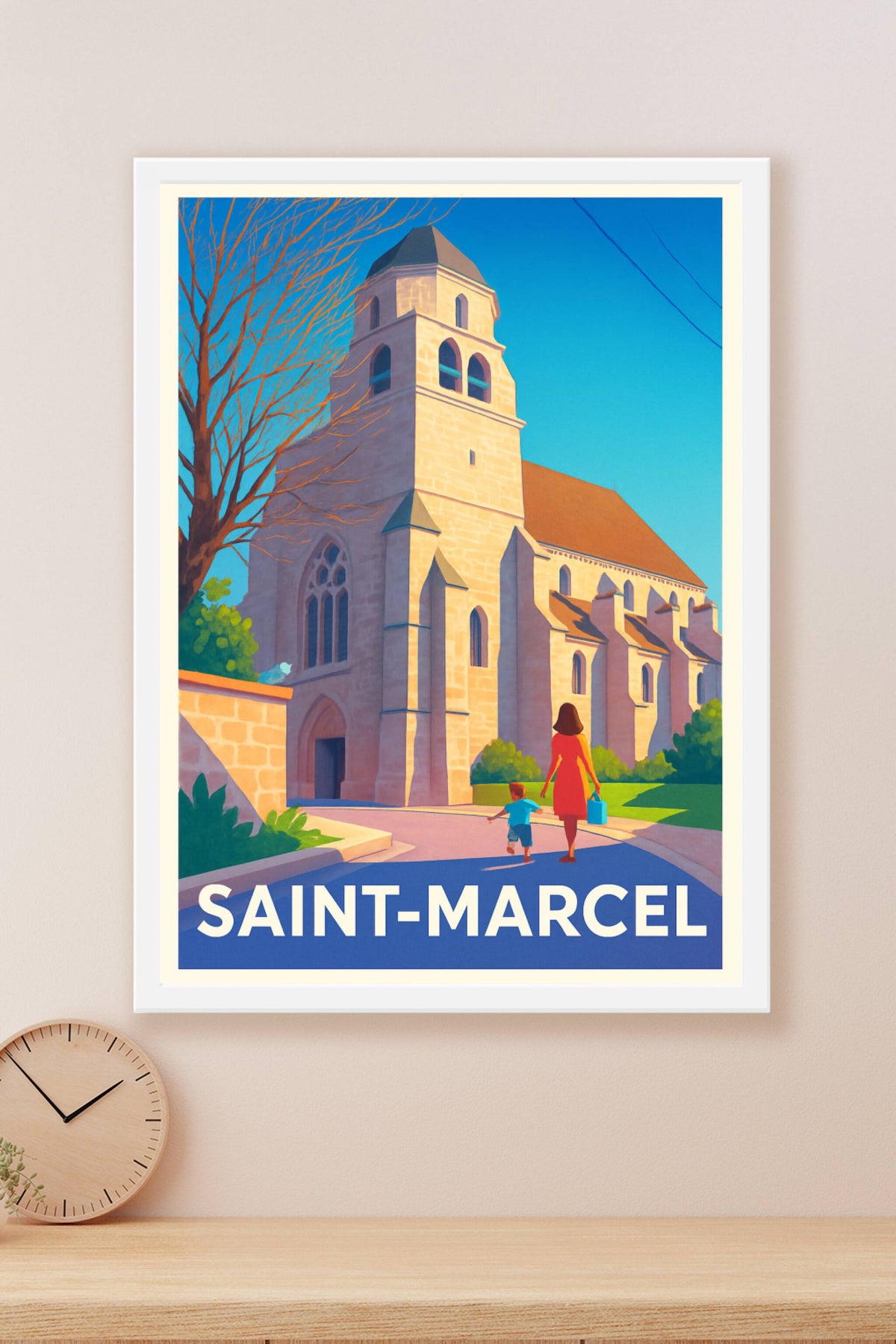 Affiche Saint-Marcel — Un voyage au cœur du patrimoine · poster d'art de Saint-Marcel