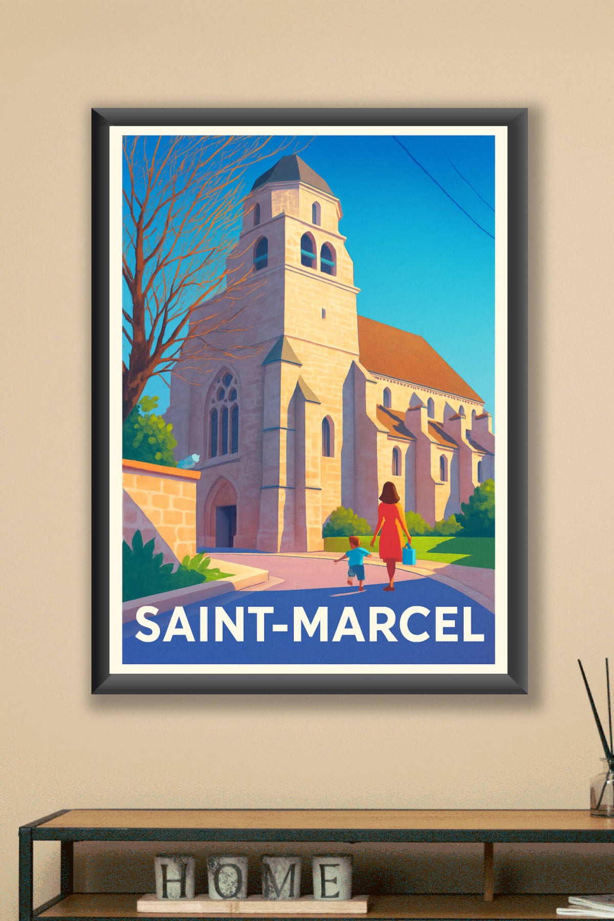 Affiche Saint-Marcel — Un voyage au cœur du patrimoine · poster d'art de Saint-Marcel