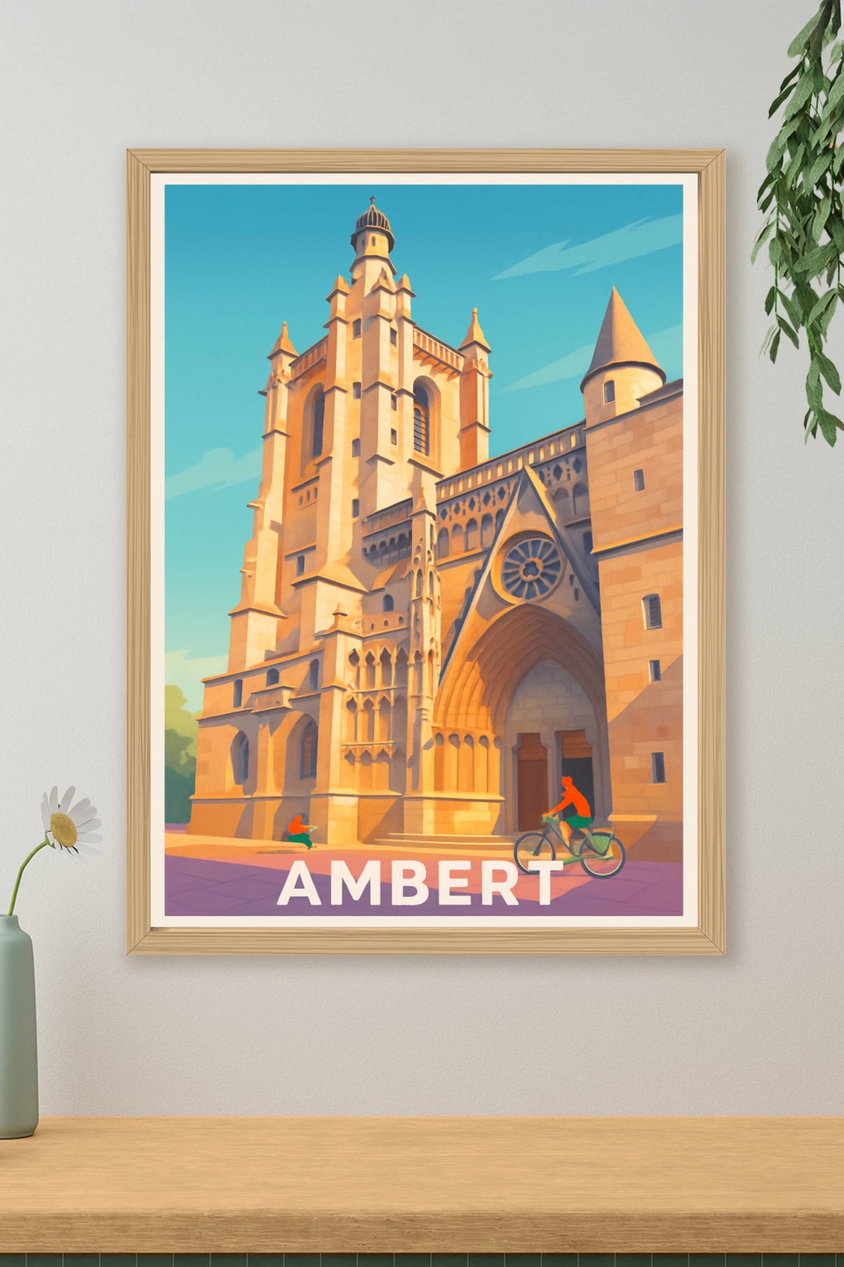 Affiche Ambert — Charme historique au cœur de la ville · poster d'art de Ambert