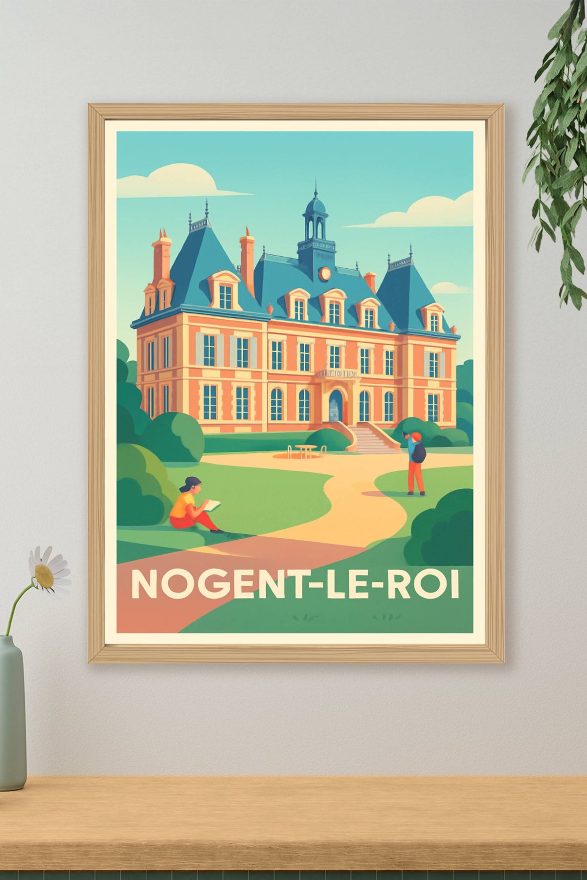 Affiche Nogent-le-Roi — Élégance et patrimoine en douceur · poster d'art de Nogent-le-Roi