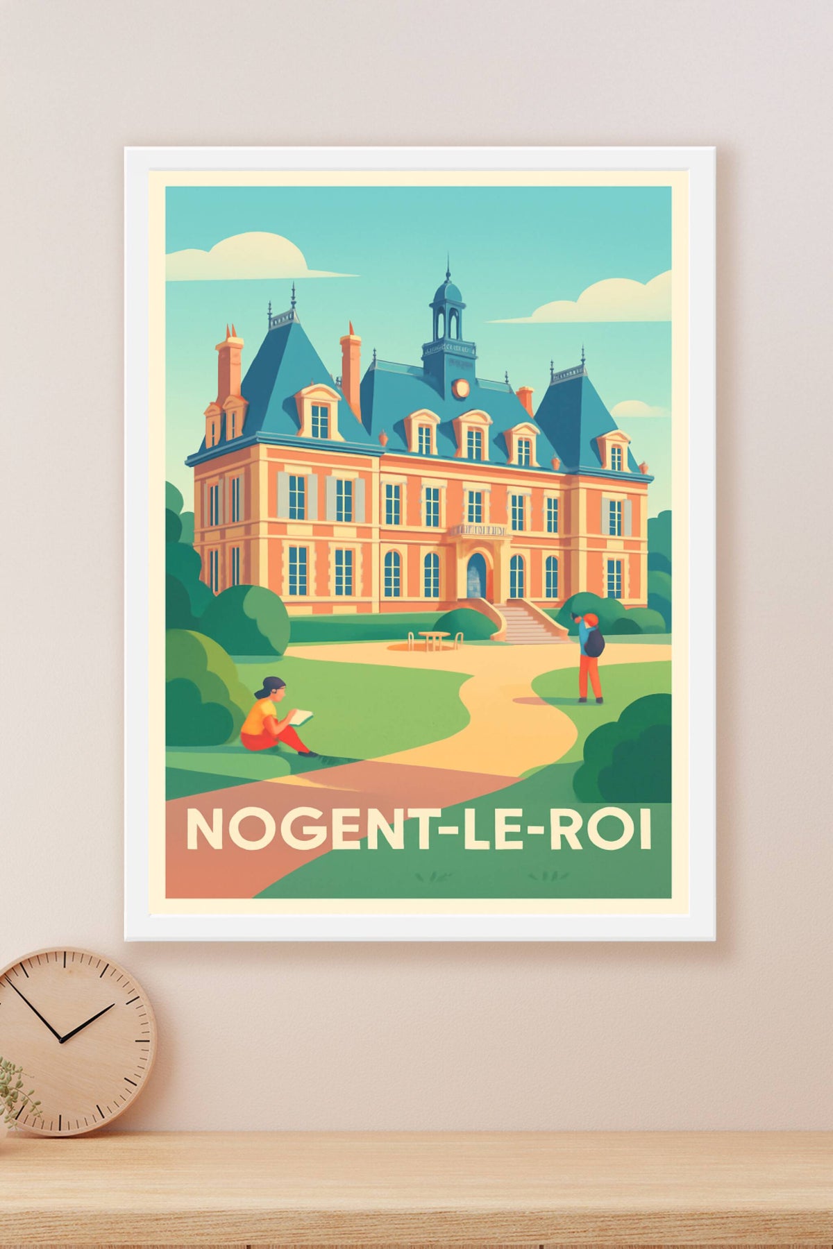 Affiche Nogent-le-Roi — Élégance et patrimoine en douceur · poster d'art de Nogent-le-Roi