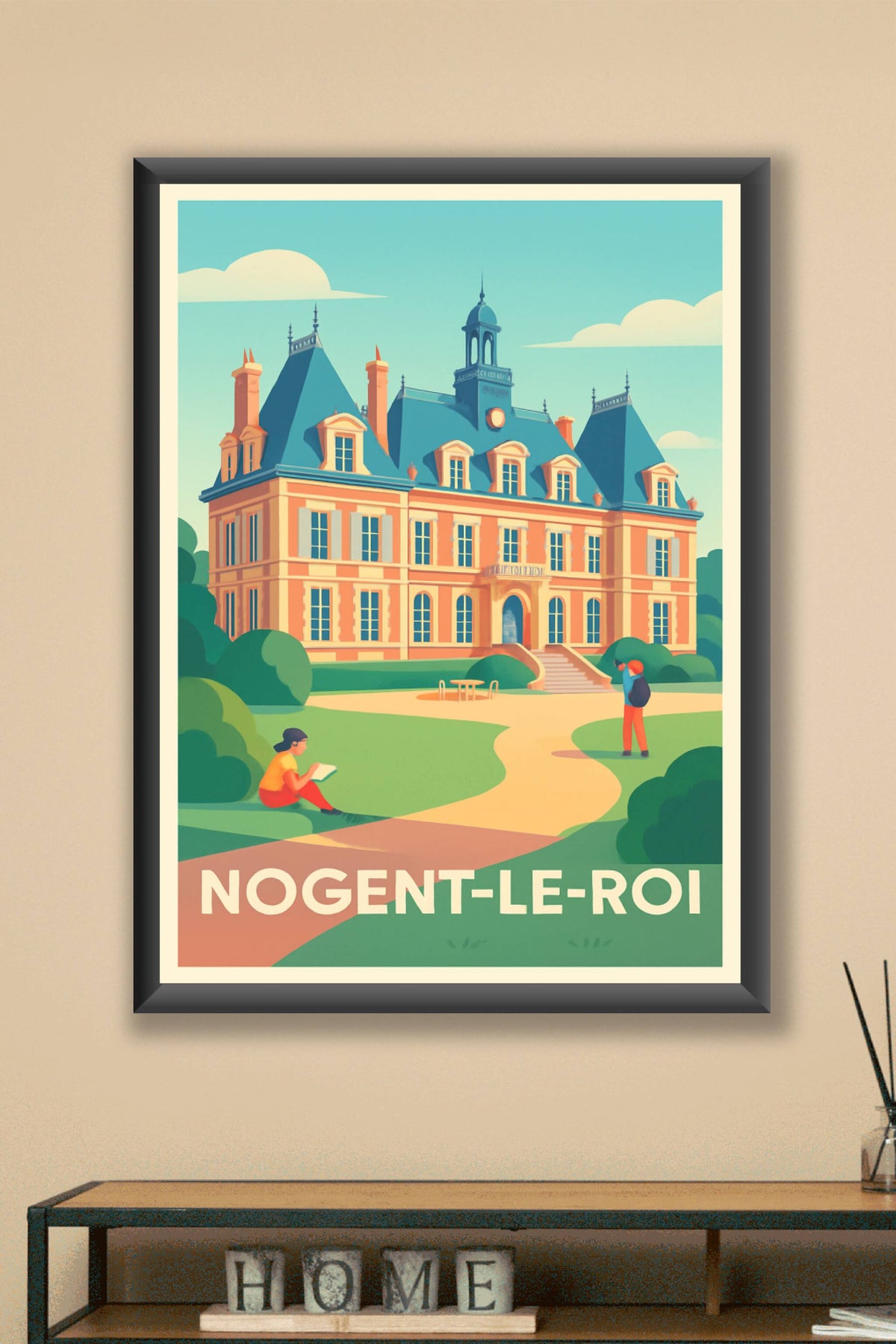 Affiche Nogent-le-Roi — Élégance et patrimoine en douceur · poster d'art de Nogent-le-Roi