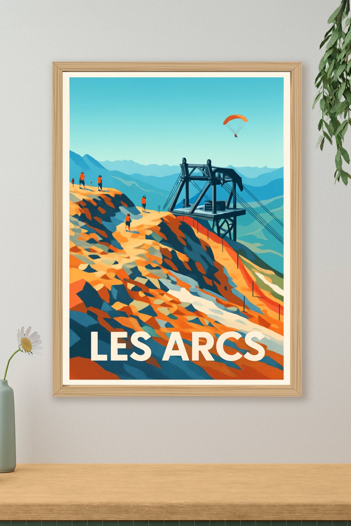 Affiche Les Arcs — Aventure en altitude et panoramas grandioses · poster d'art de Les Arcs