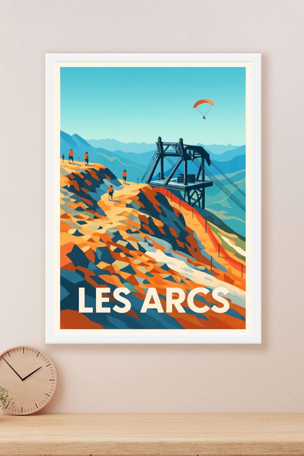 Affiche Les Arcs — Aventure en altitude et panoramas grandioses · poster d'art de Les Arcs