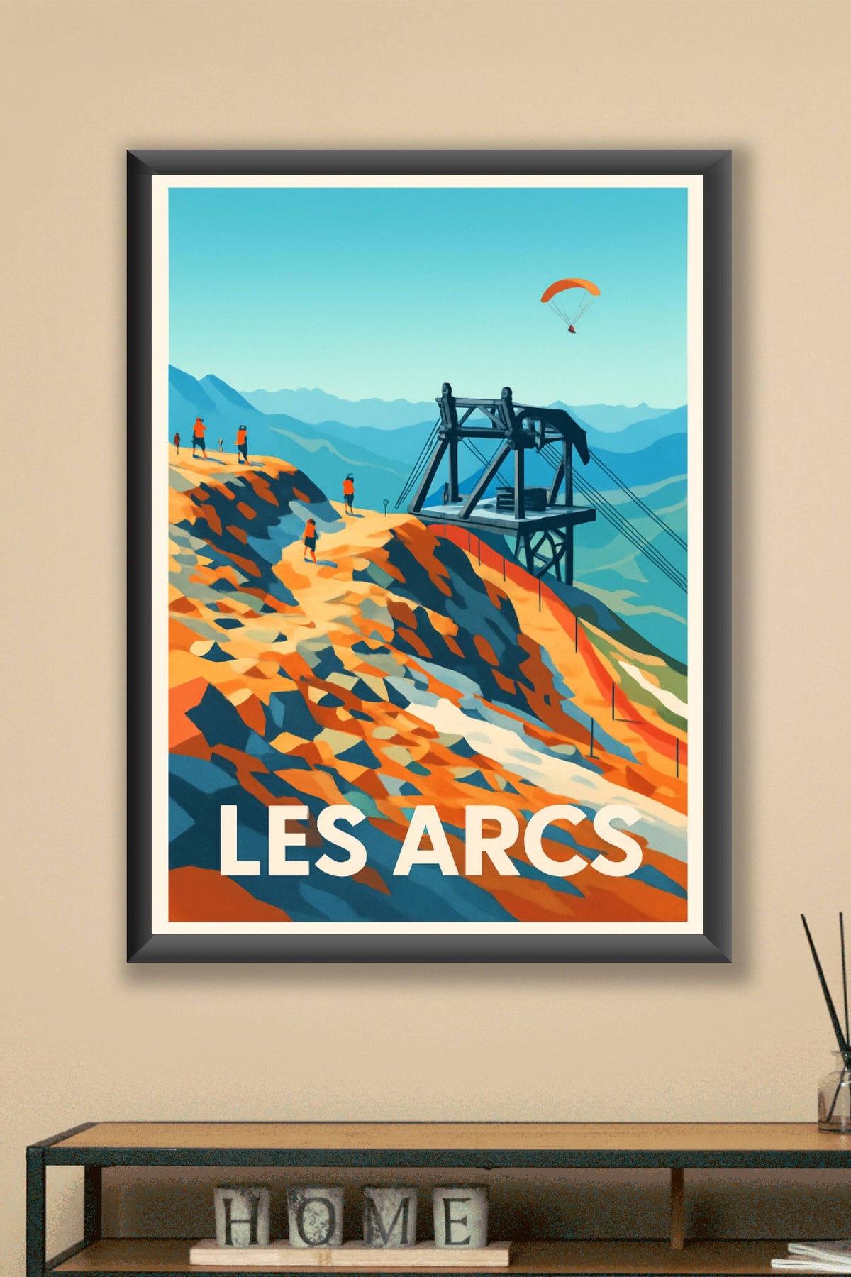 Affiche Les Arcs — Aventure en altitude et panoramas grandioses · poster d'art de Les Arcs