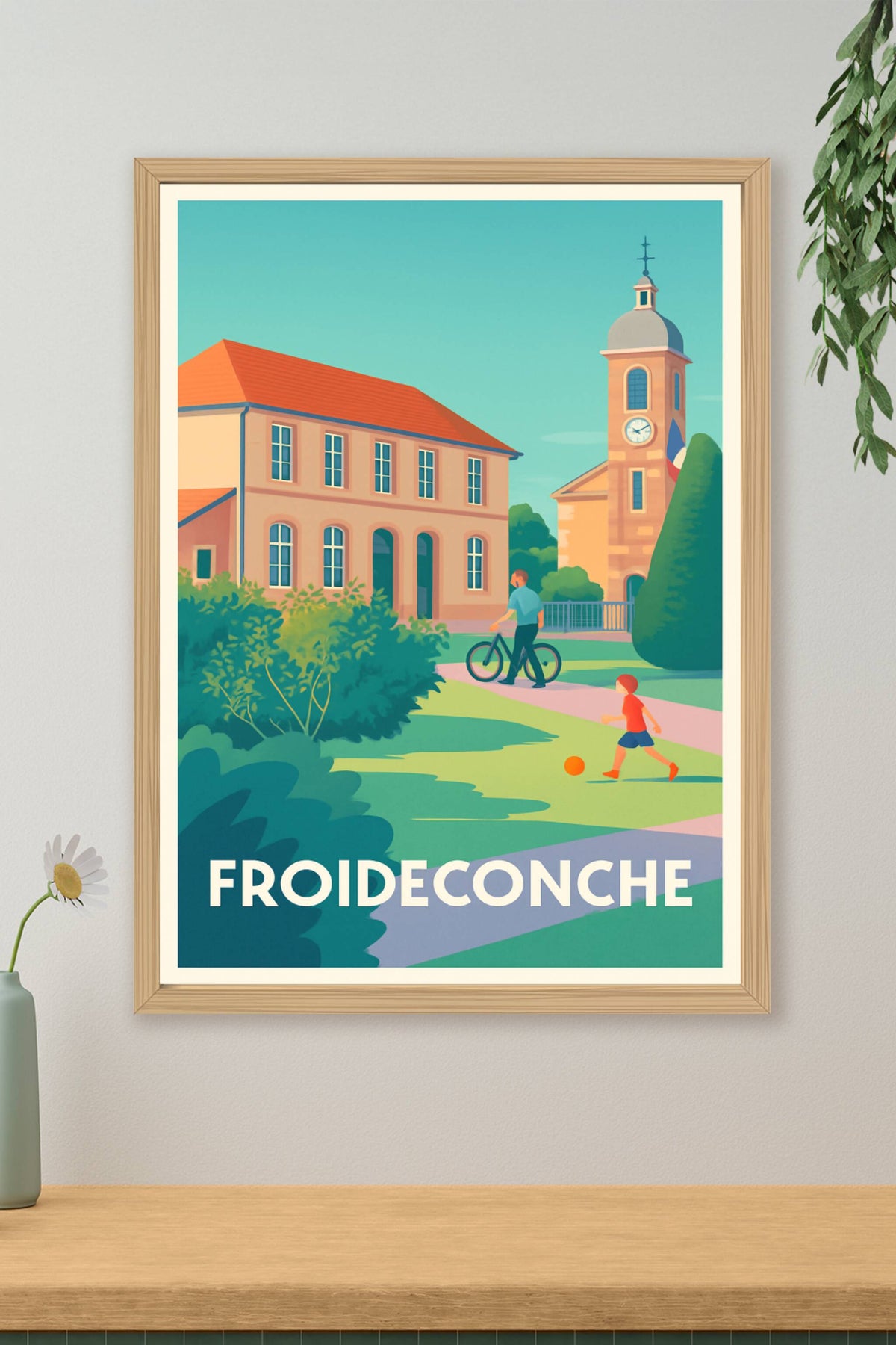 Affiche Froideconche — Douceur de vie à la campagne · poster d'art de Froideconche