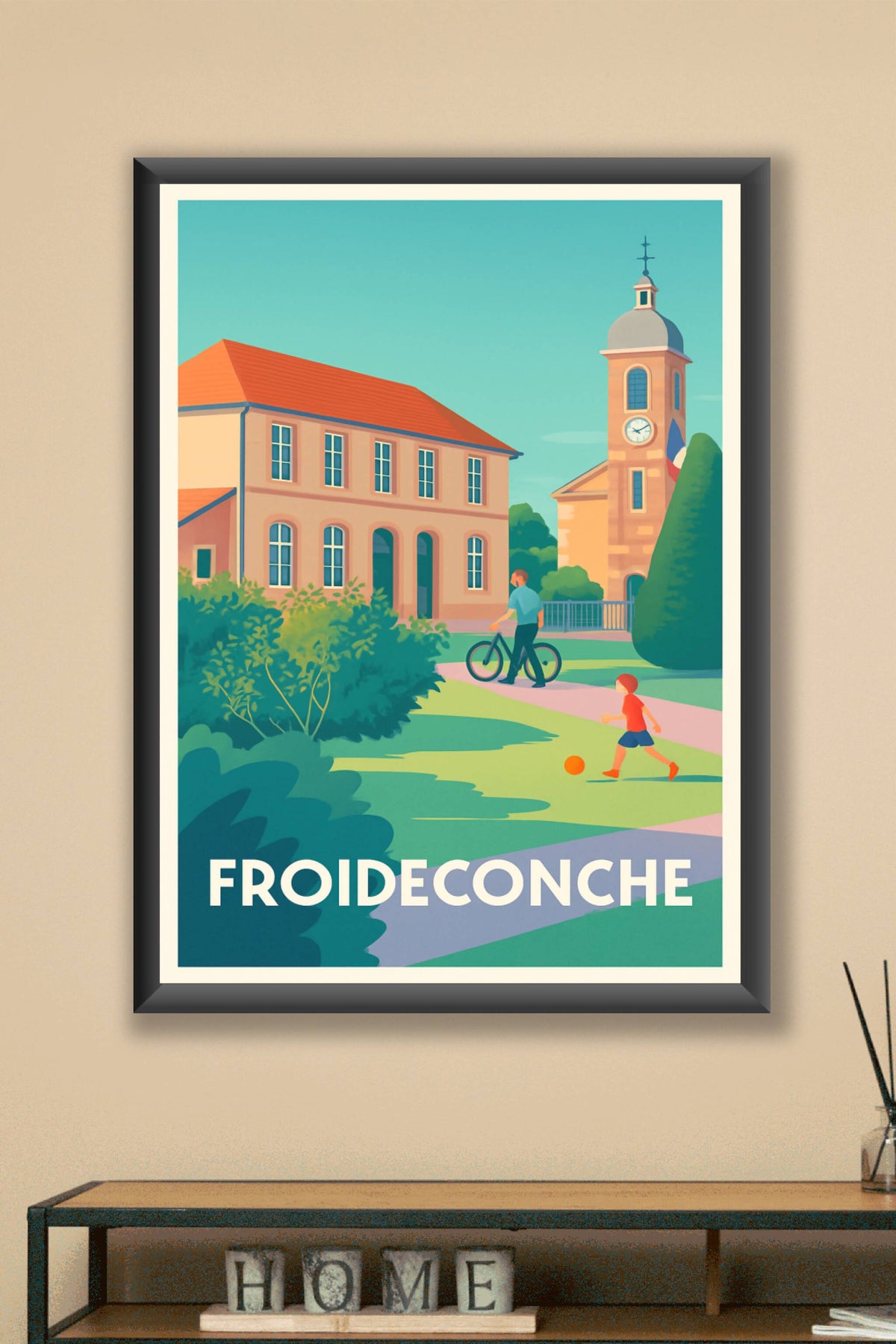 Affiche Froideconche — Douceur de vie à la campagne · poster d'art de Froideconche