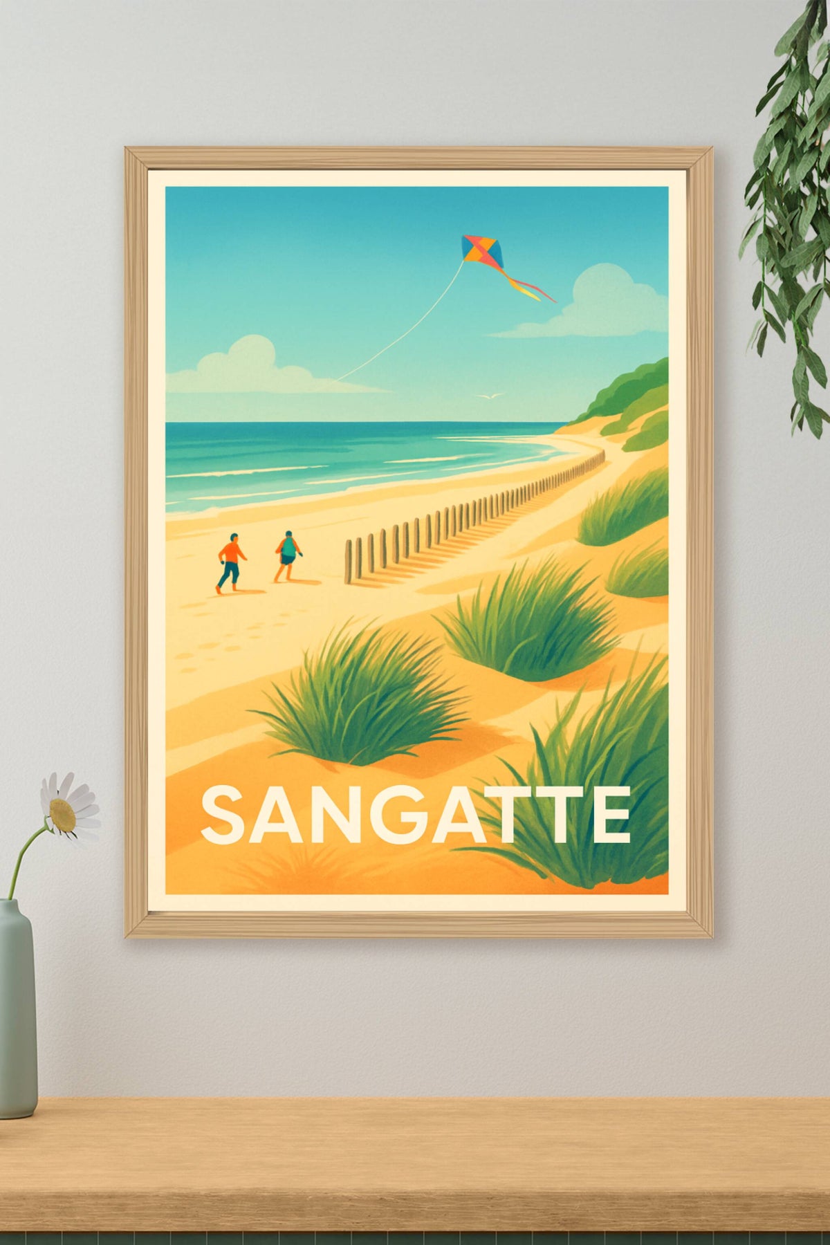 Affiche Sangatte — Évasion et douceur en bord de mer · poster d'art de Sangatte