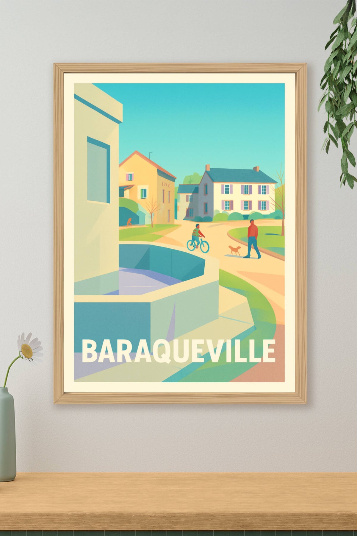Affiche Baraqueville — Douceur de vie en Occitanie · poster d'art de Baraqueville
