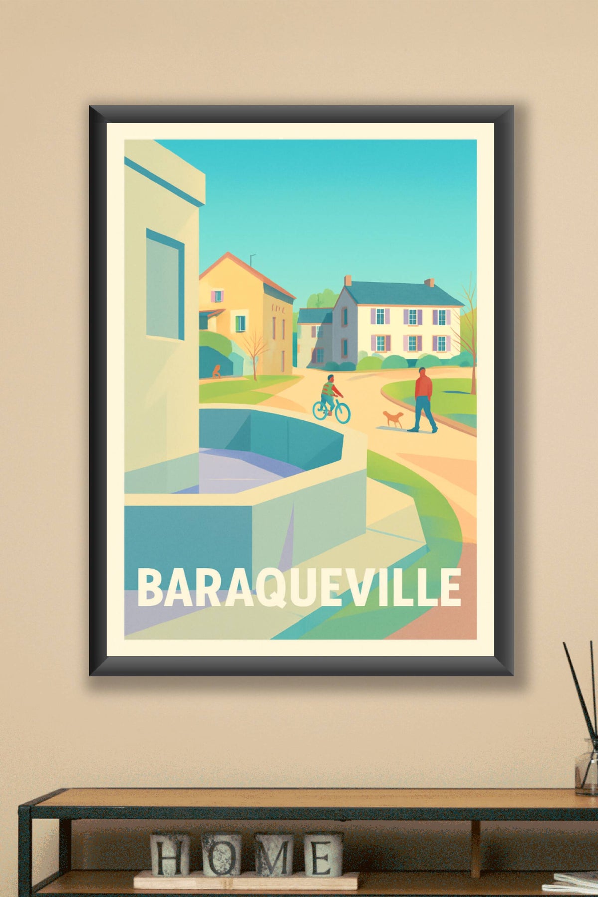 Affiche Baraqueville — Douceur de vie en Occitanie · poster d'art de Baraqueville