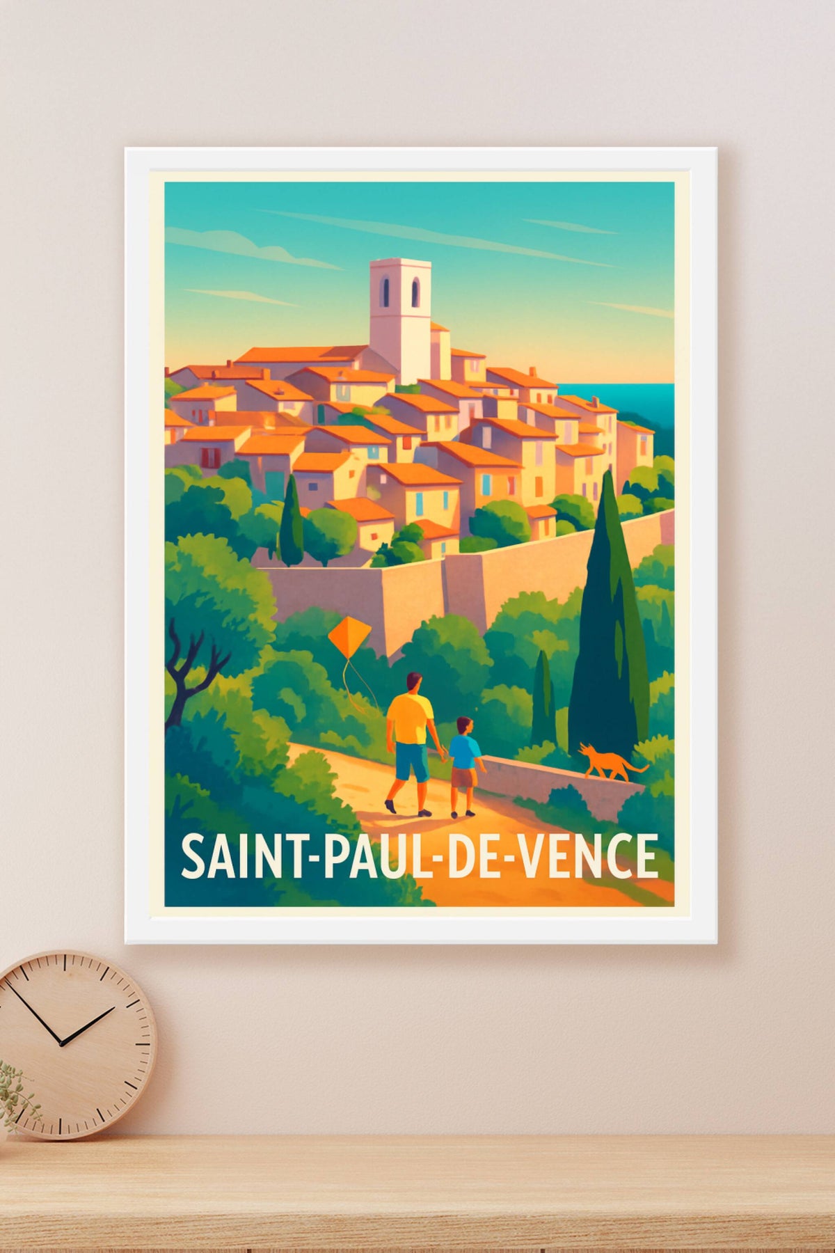 Affiche Saint-Paul-de-Vence — Balade au cœur du village pittoresque · poster d'art de Saint-Paul-de-Vence