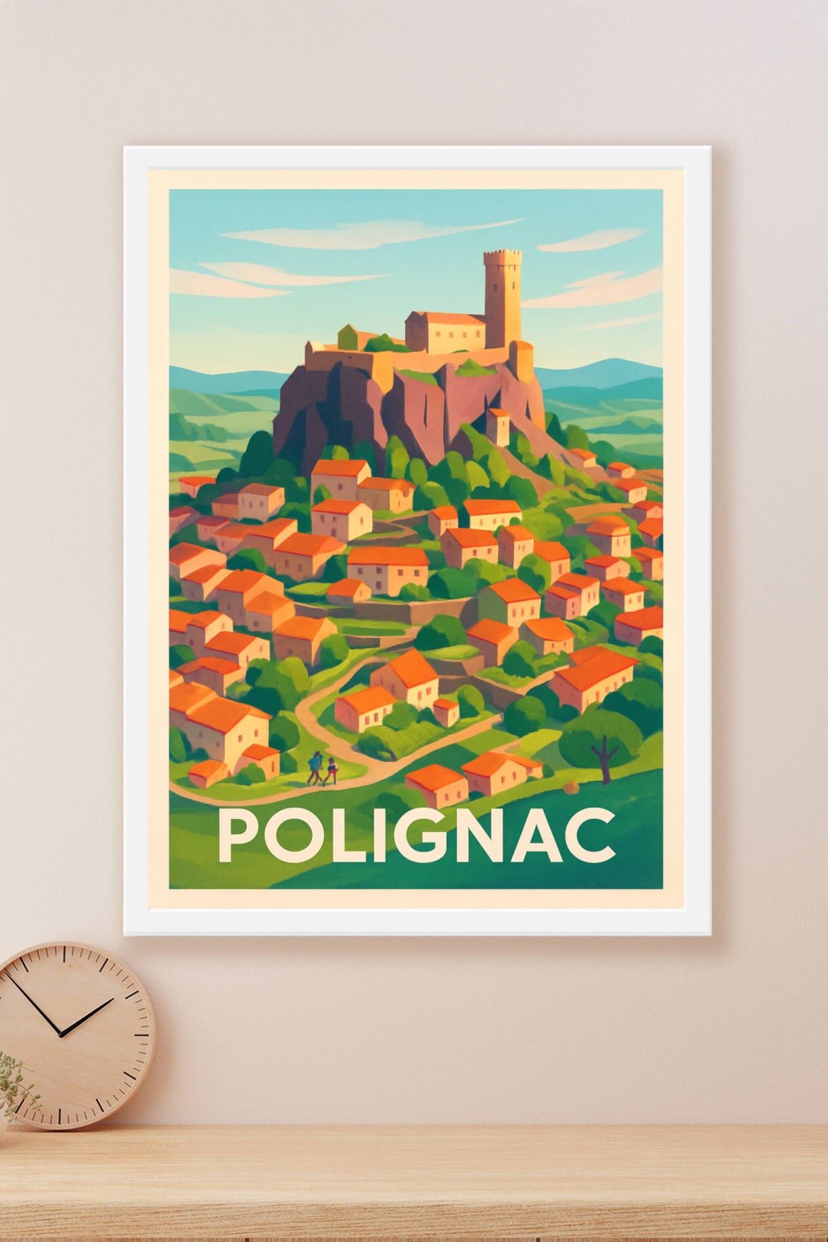 Affiche Polignac — Charme médiéval et paysages pittoresques · poster d'art de Polignac