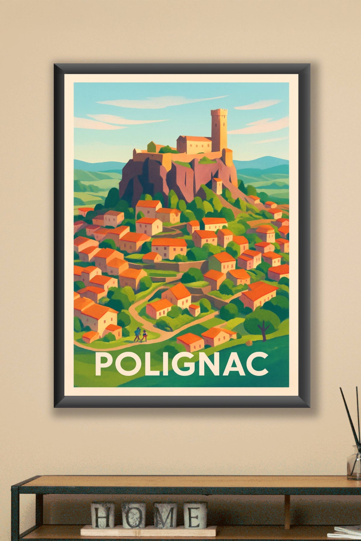 Affiche Polignac — Charme médiéval et paysages pittoresques · poster d'art de Polignac